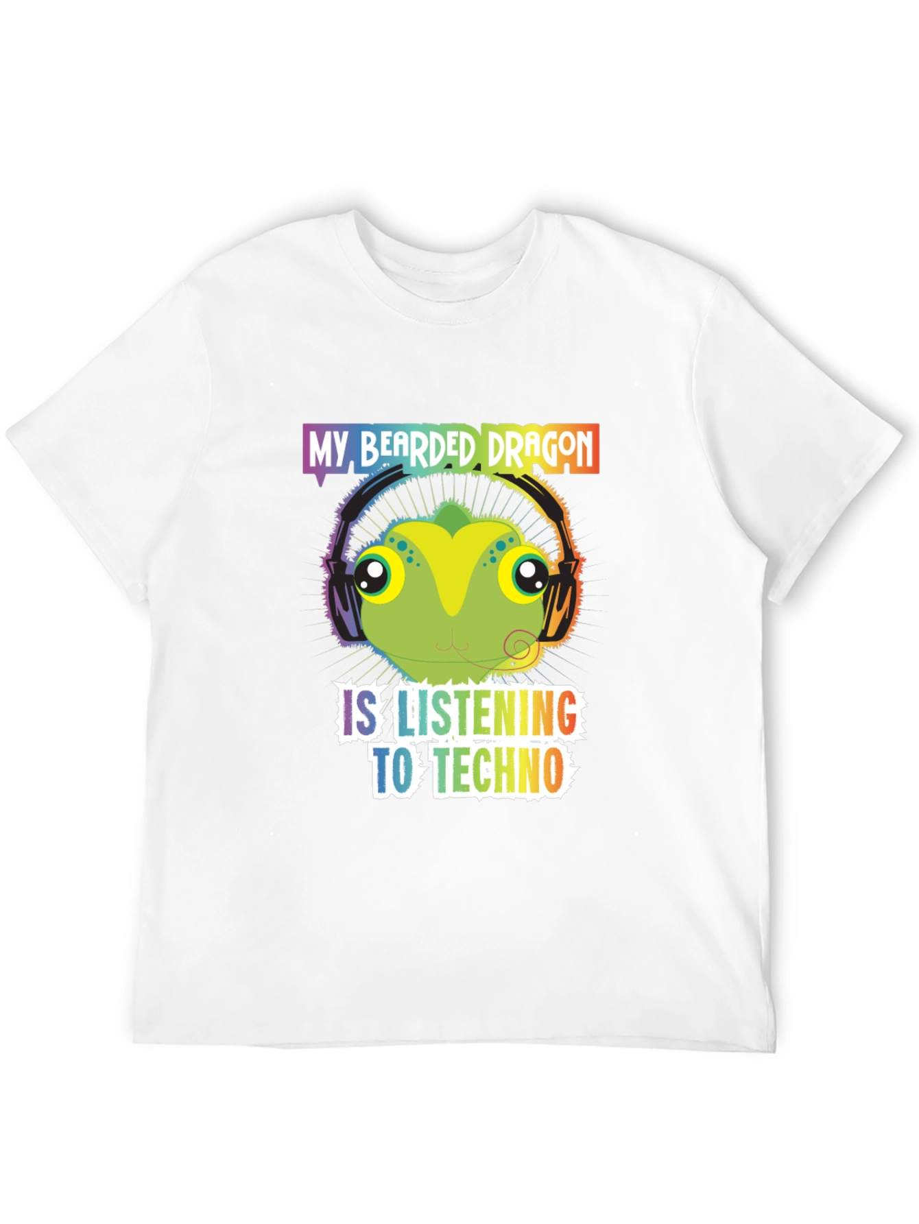 Bearded Dragon Techno Music T-Shirt