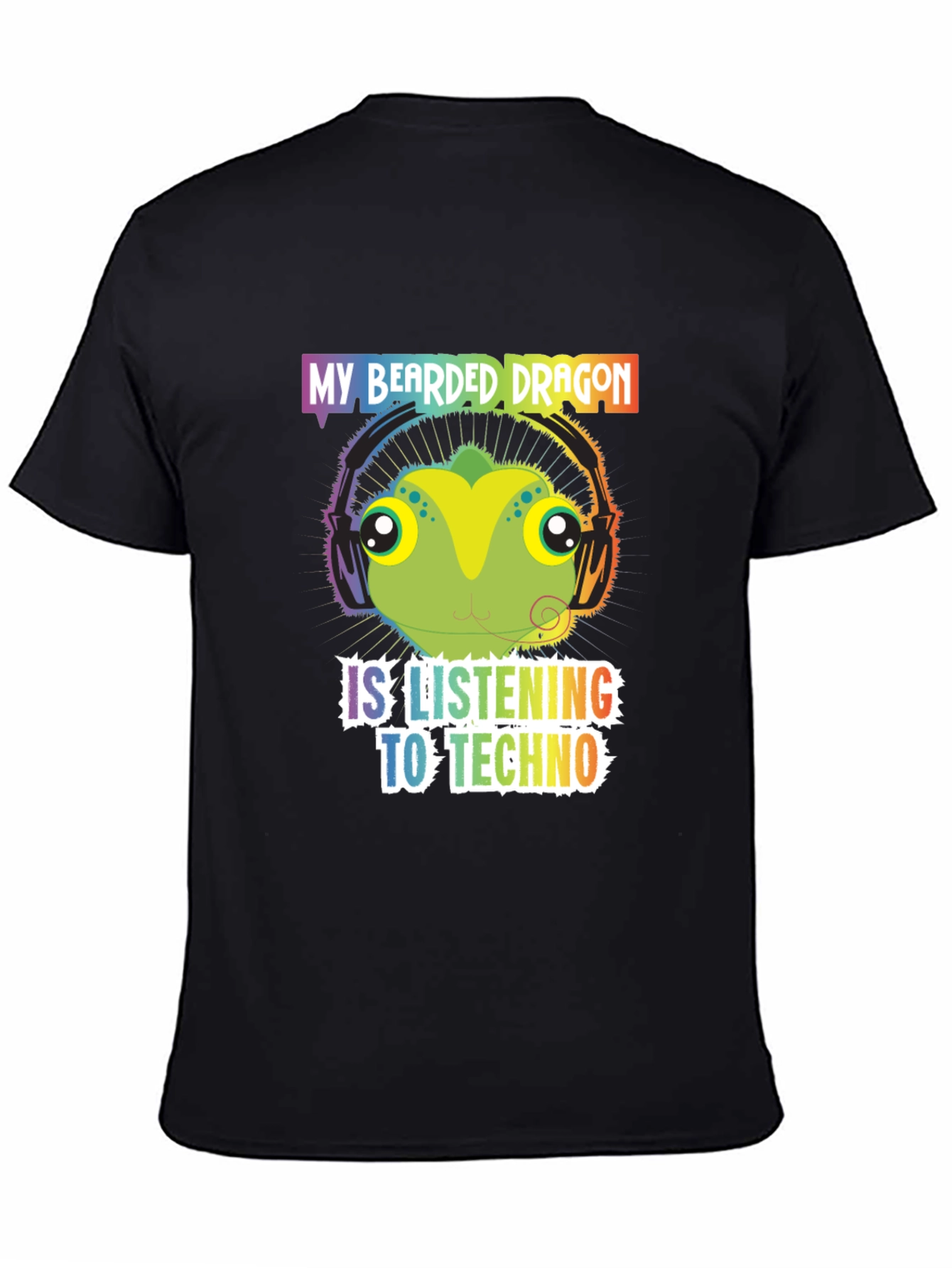 Bearded Dragon Techno Music T-Shirt