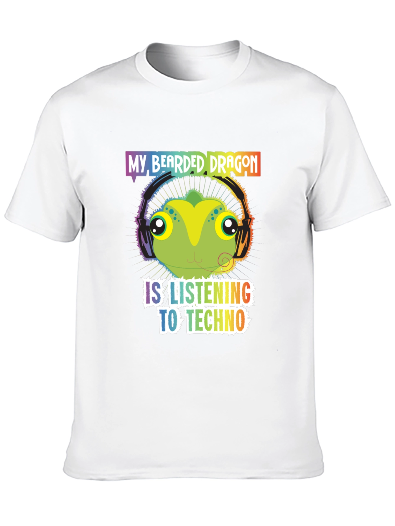 Bearded Dragon Techno Music T-Shirt