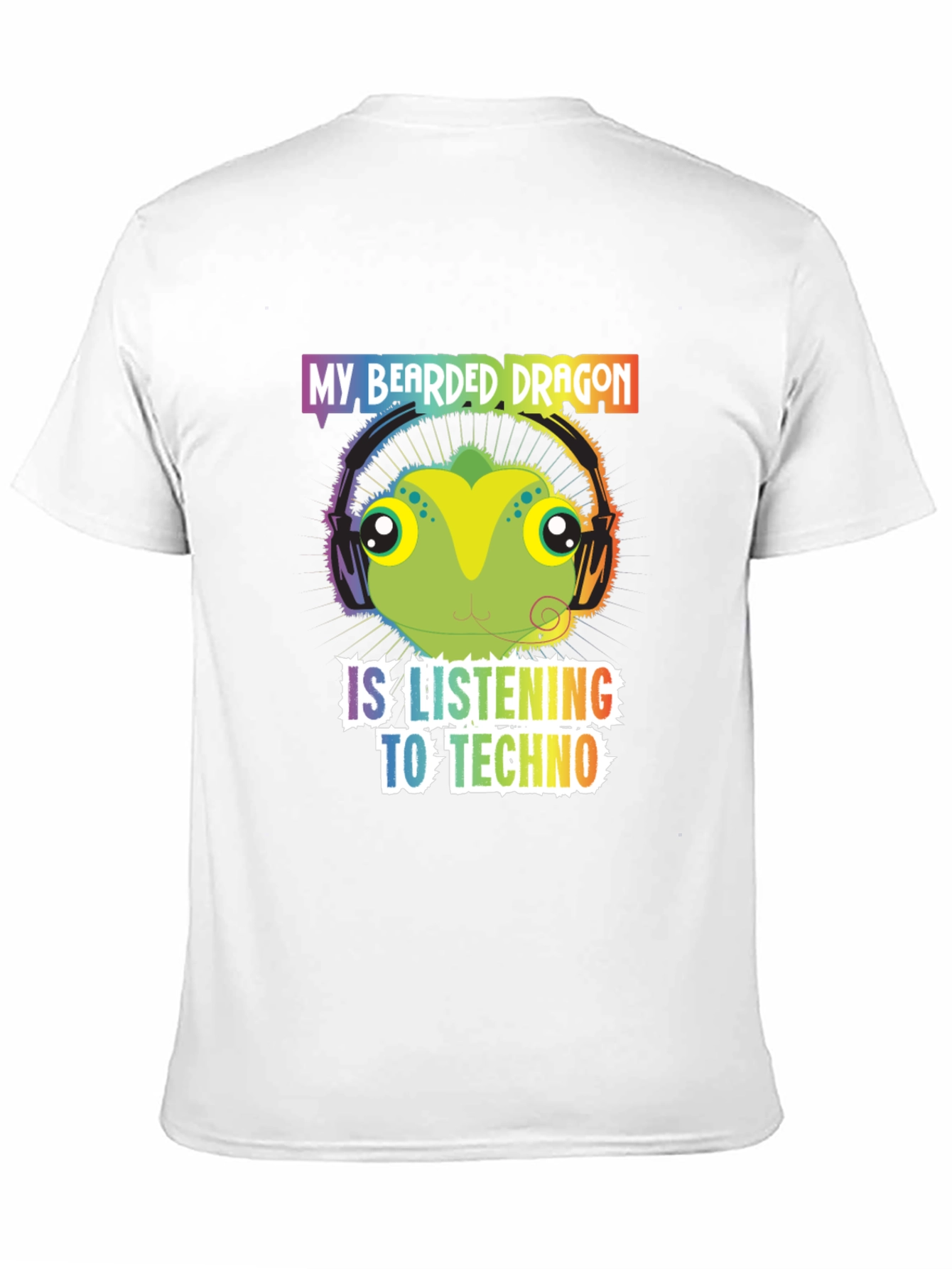 Bearded Dragon Techno Music T-Shirt