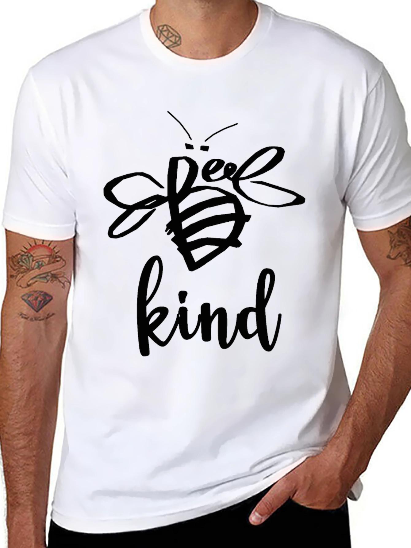 Bee Kind T-Shirt - Black Cotton Blend