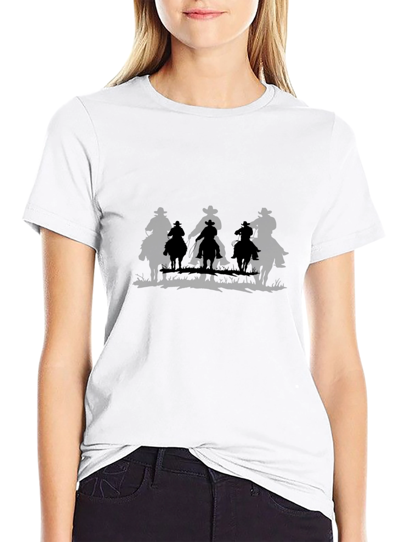 Western Silhouette T-Shirt - Ride into the Sunset!