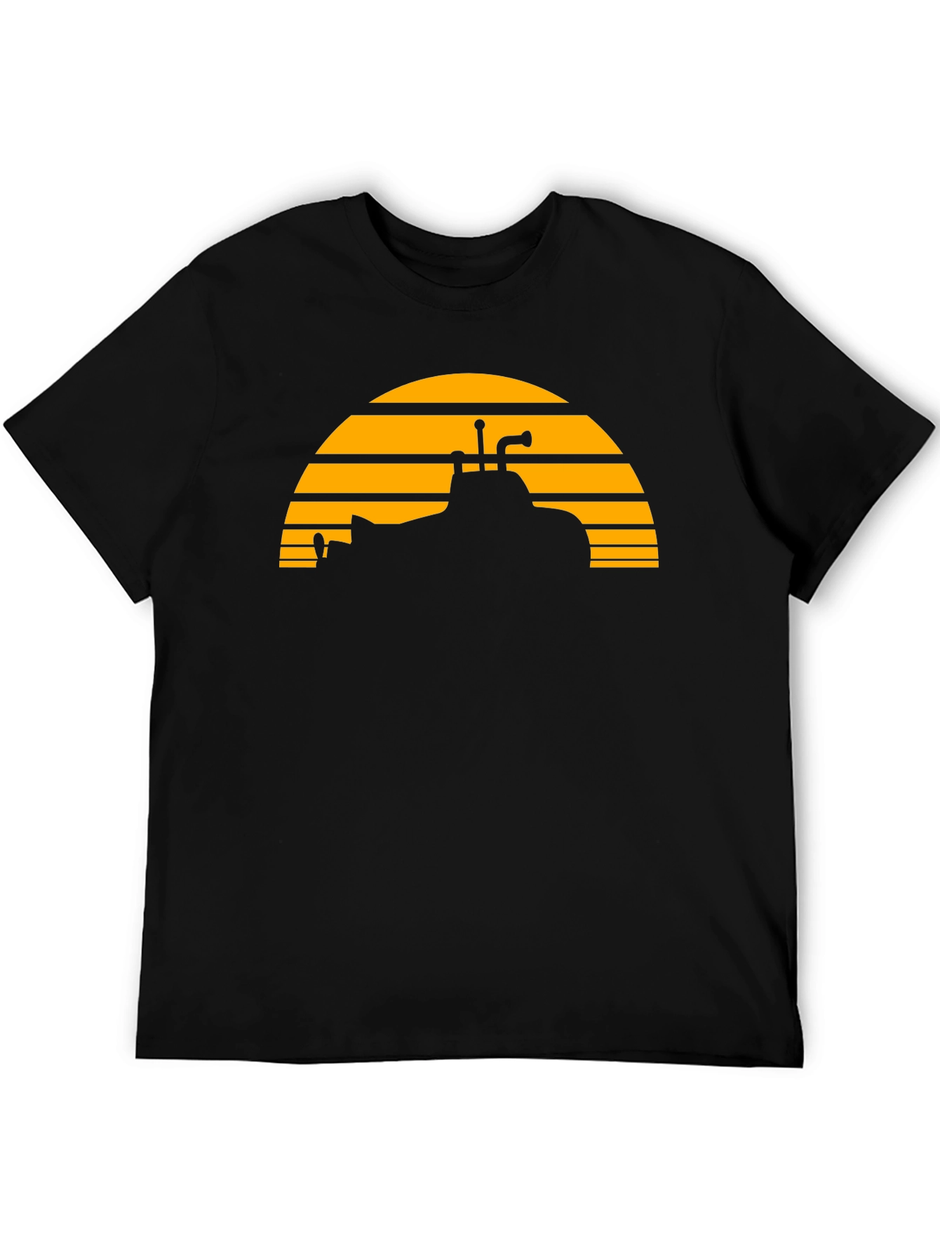 Sunset Submarine Black T-Shirt - Unique Graphic Tee