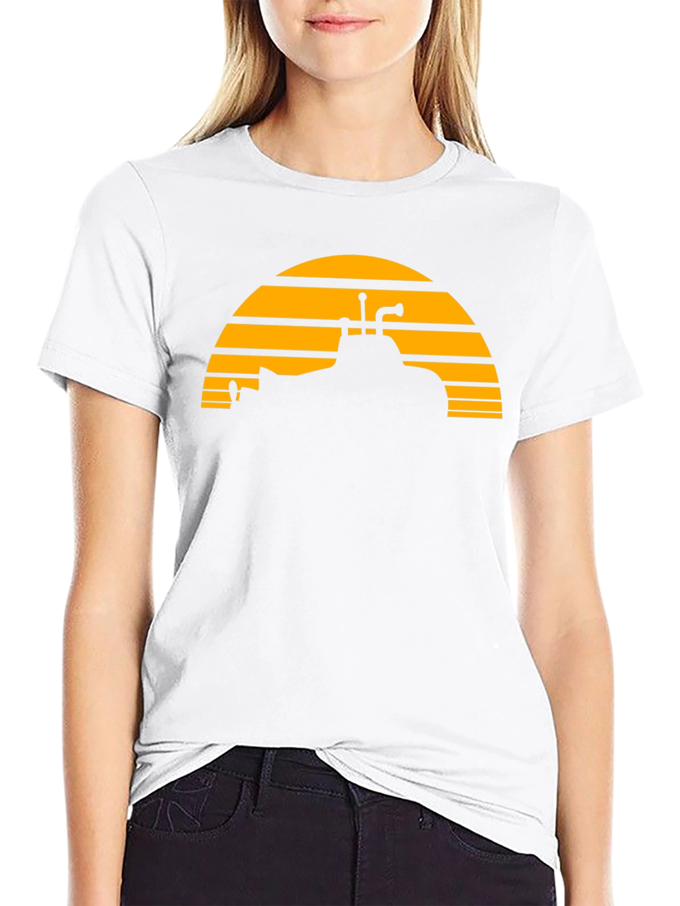 Sunset Submarine Black T-Shirt - Unique Graphic Tee