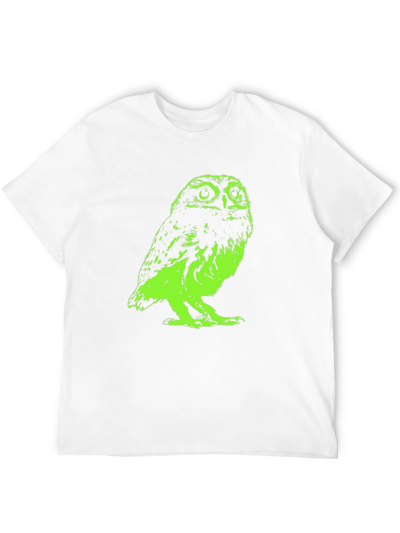 Green Owl Graphic T-Shirt - Cool Bird Tee