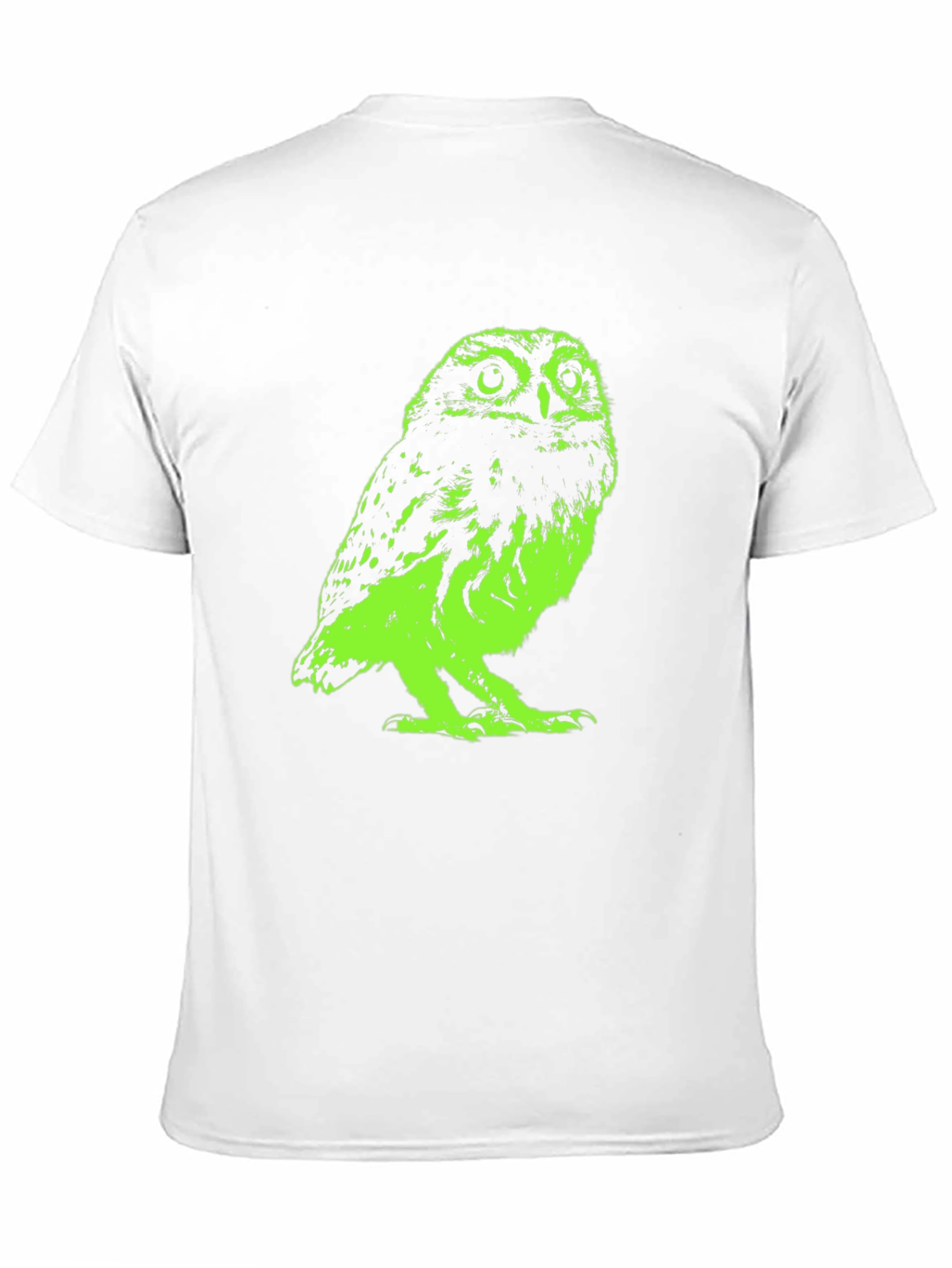 Green Owl Graphic T-Shirt - Cool Bird Tee