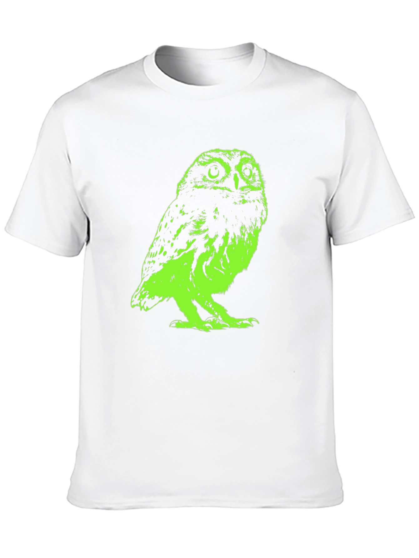Green Owl Graphic T-Shirt - Cool Bird Tee