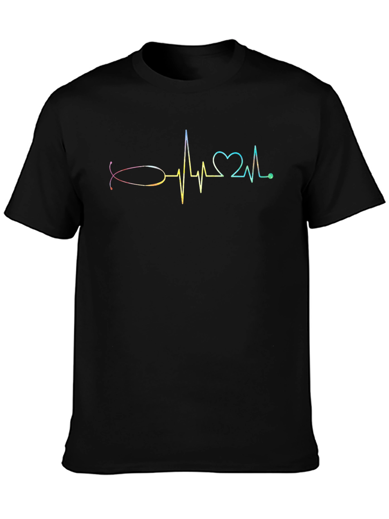 Heartbeat Christian Fish Symbol T-Shirt