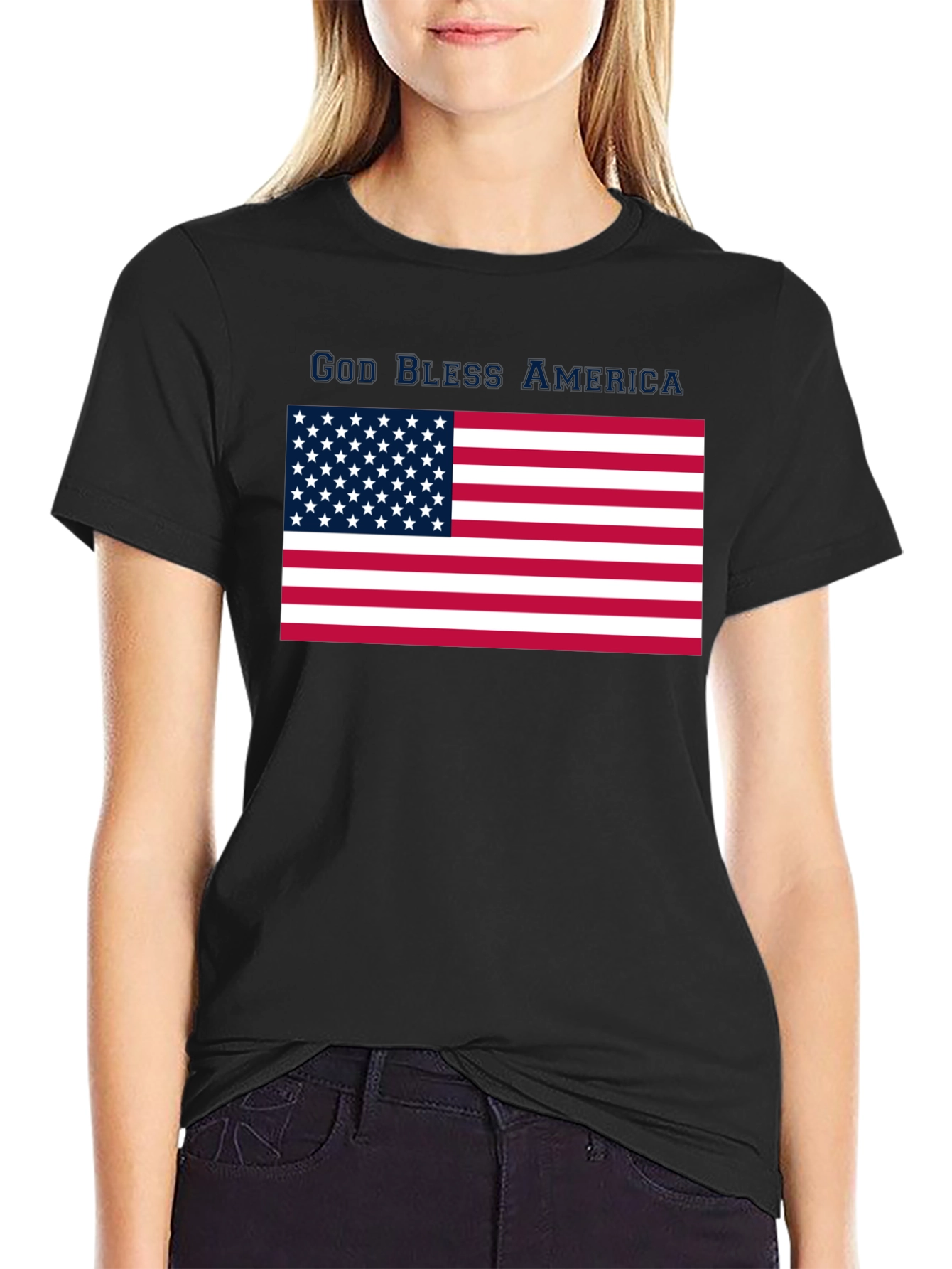 God Bless America USA Flag Patriotic T-Shirt