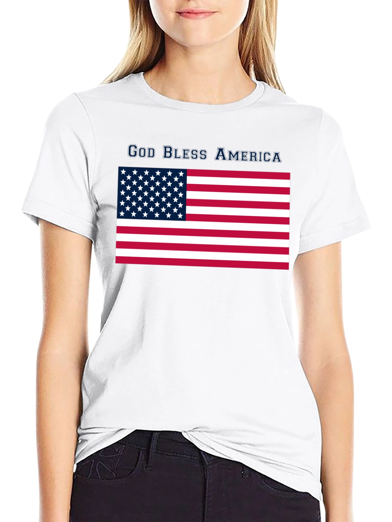 God Bless America USA Flag Patriotic T-Shirt