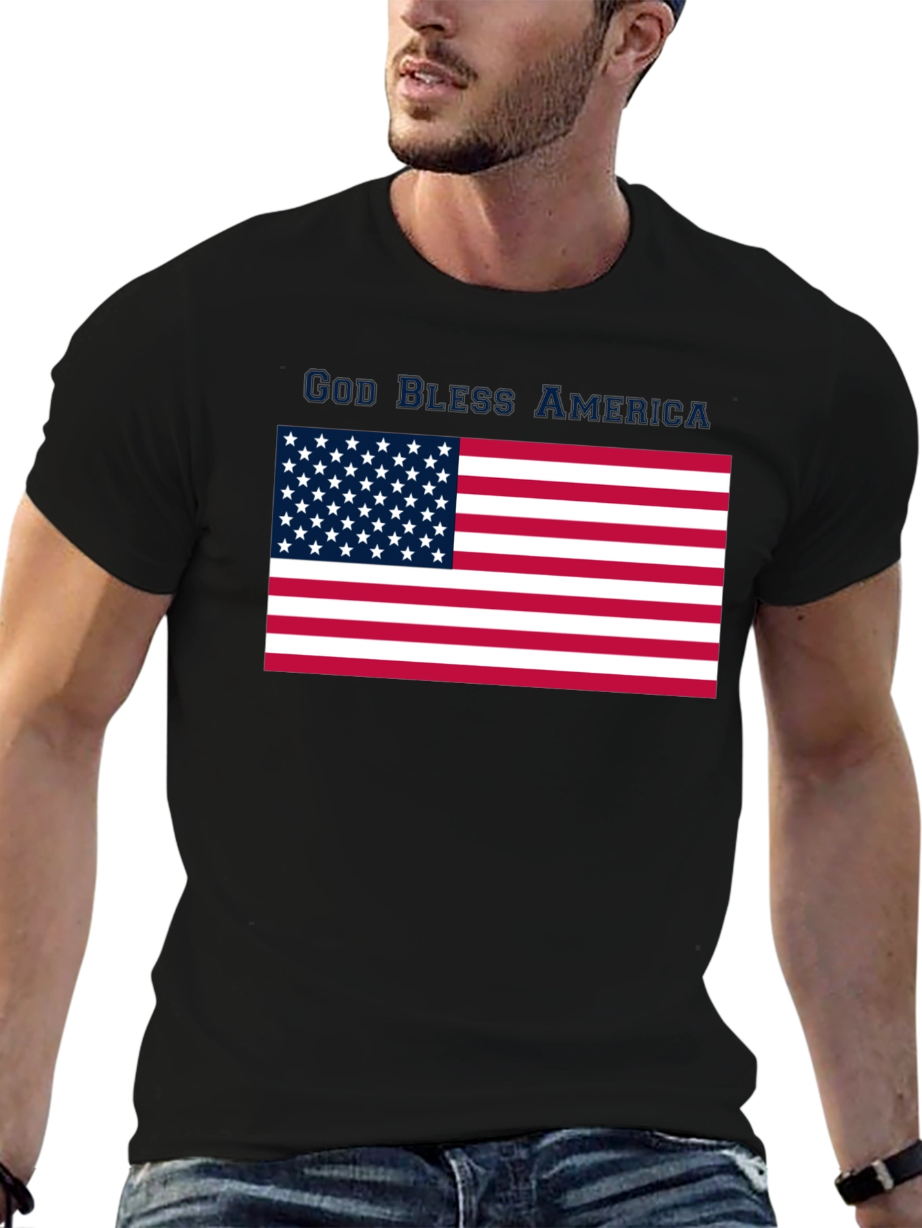 God Bless America USA Flag Patriotic T-Shirt