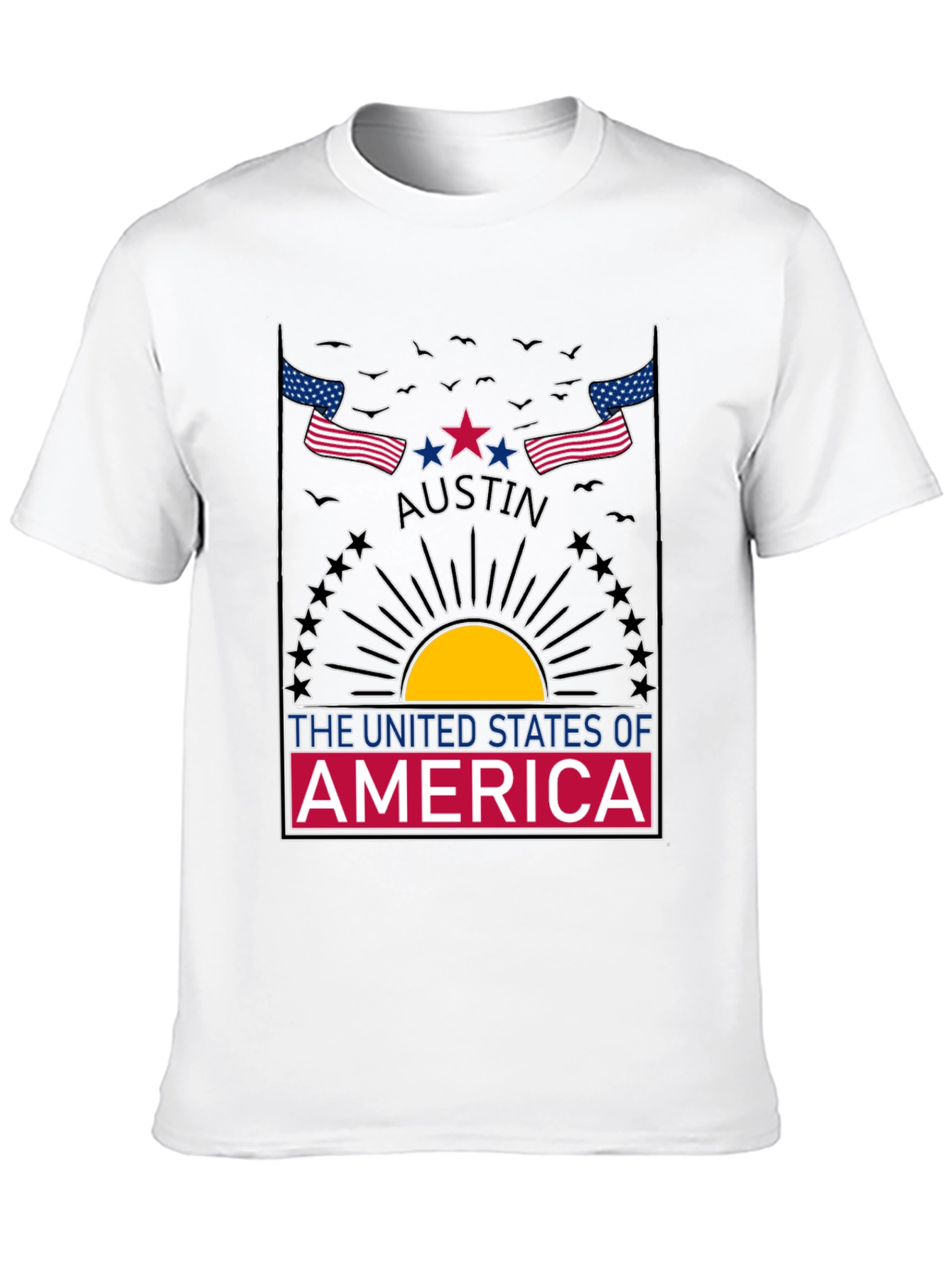 Austin USA Graphic Tee - Patriotic Design