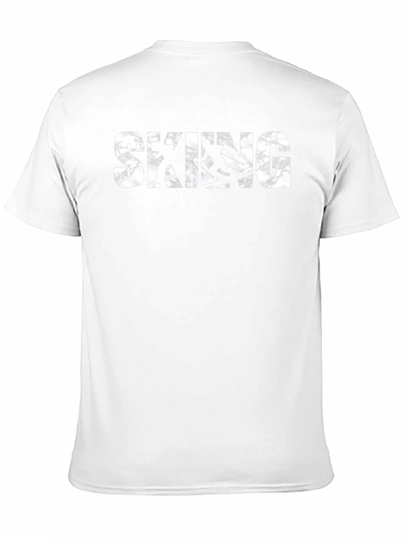 Skiing Graphic Black T-Shirt for Men