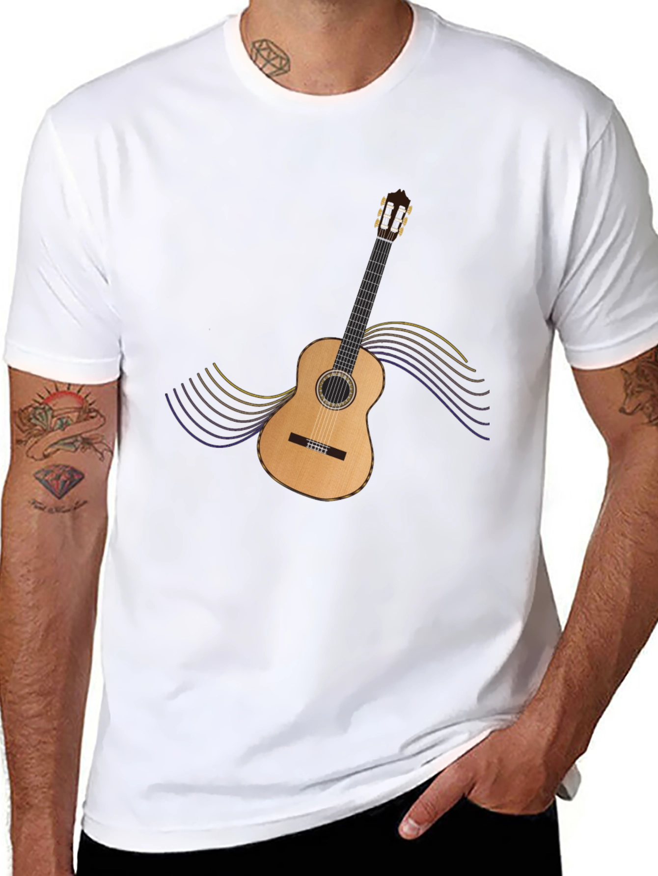 Guitar Graphic Tee - Stylish Musician T-Shirt