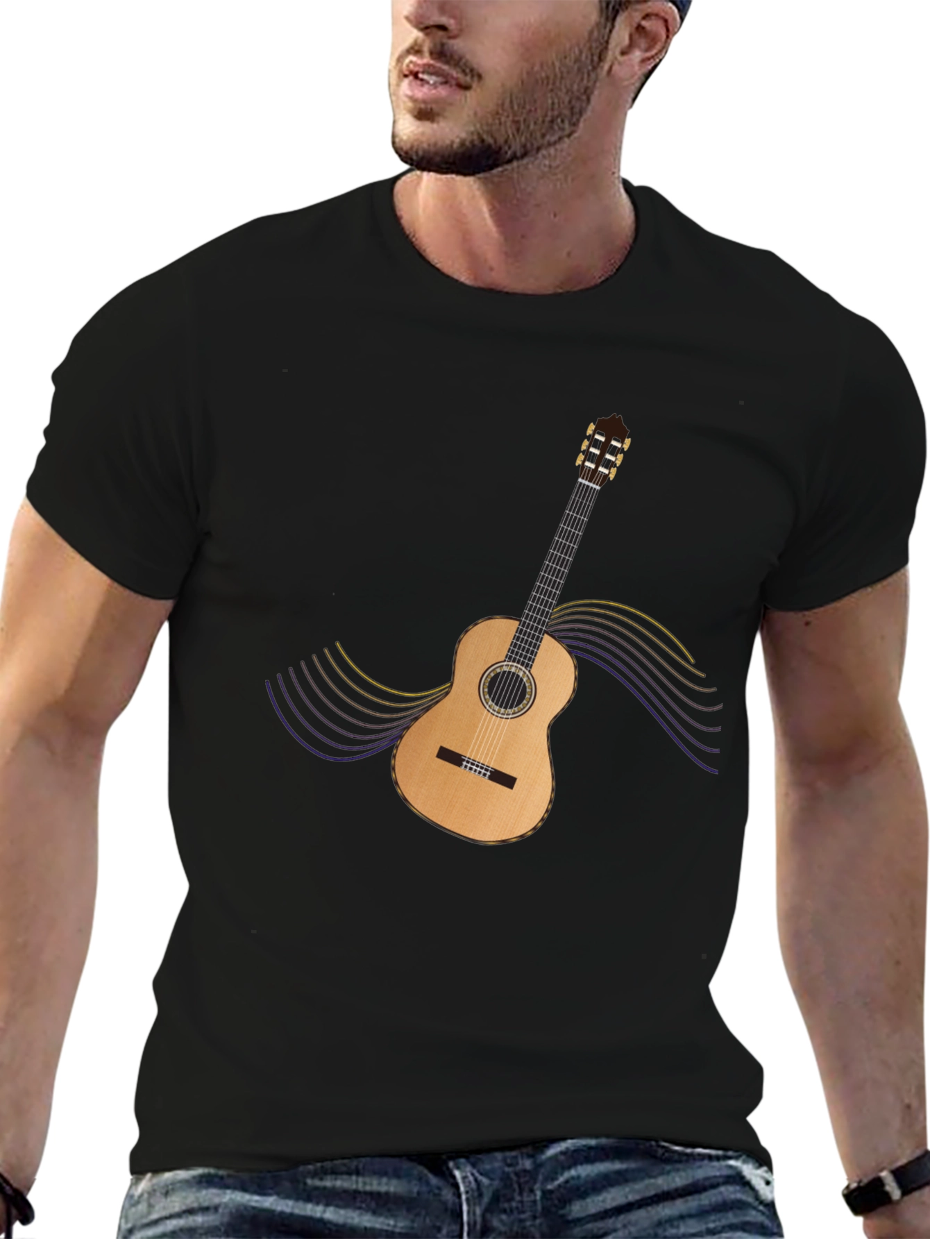 Guitar Graphic Tee - Stylish Musician T-Shirt