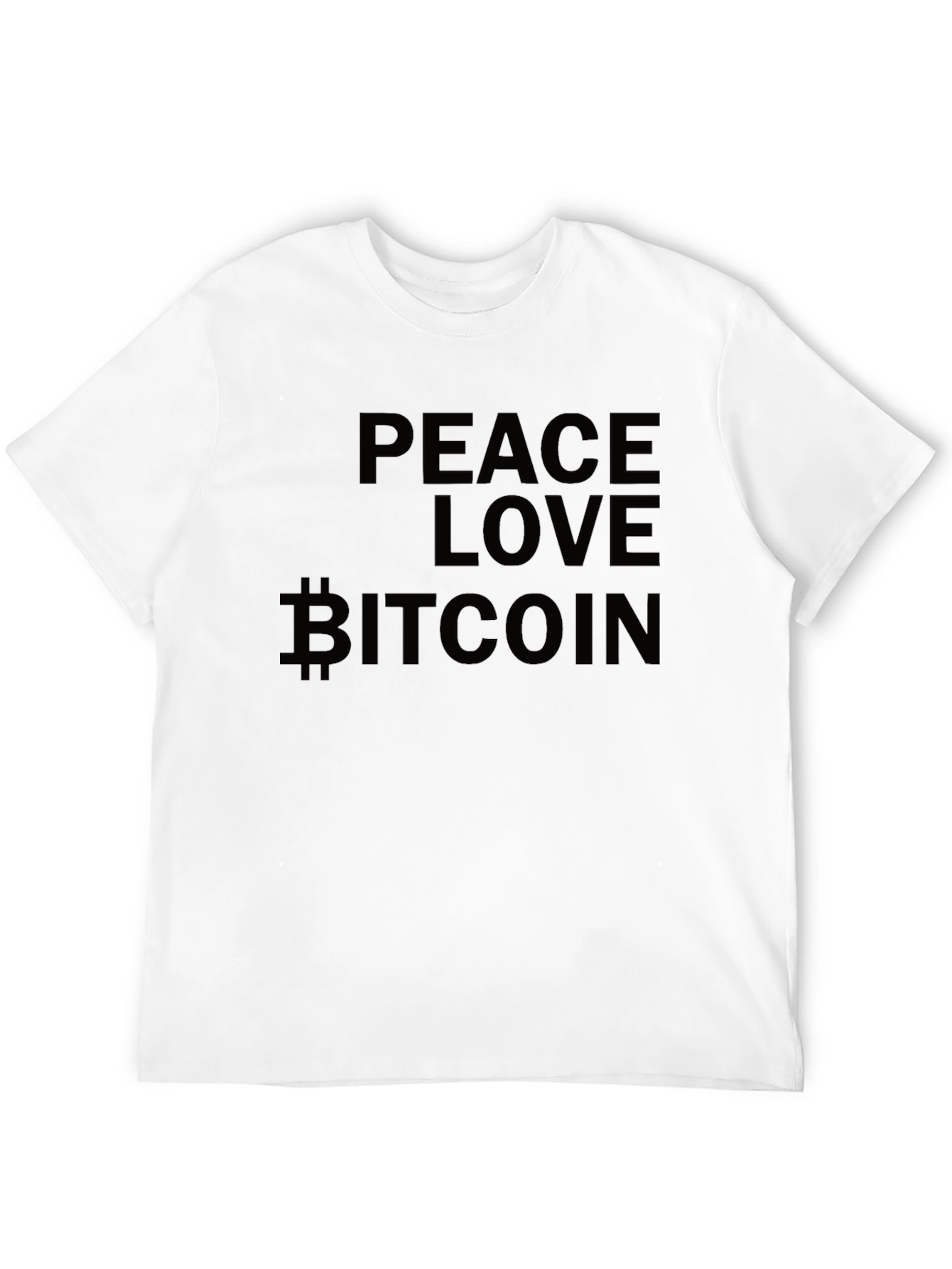 Peace Love Bitcoin Black T-Shirt