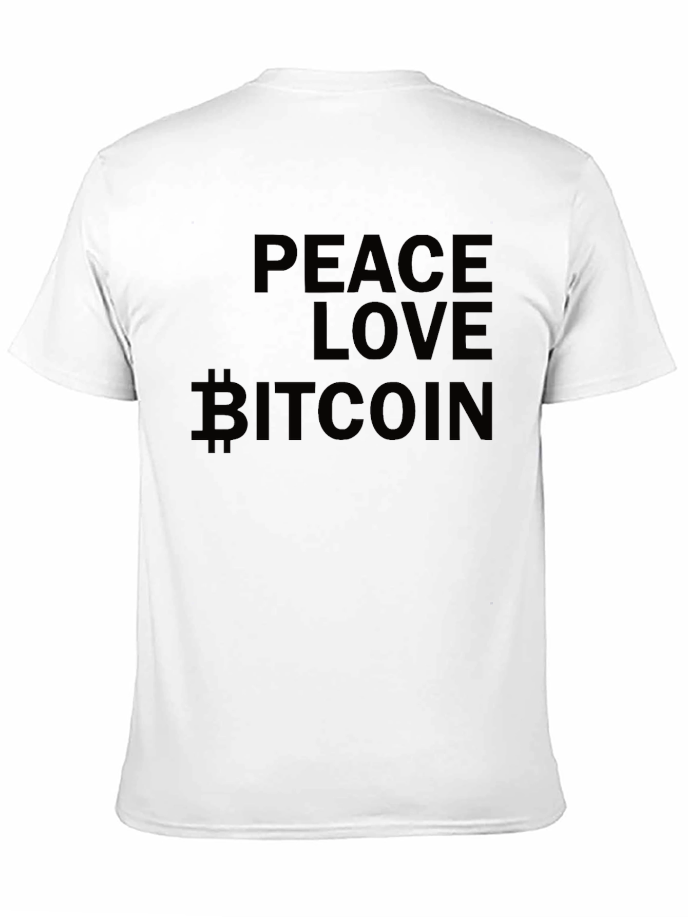 Peace Love Bitcoin Black T-Shirt