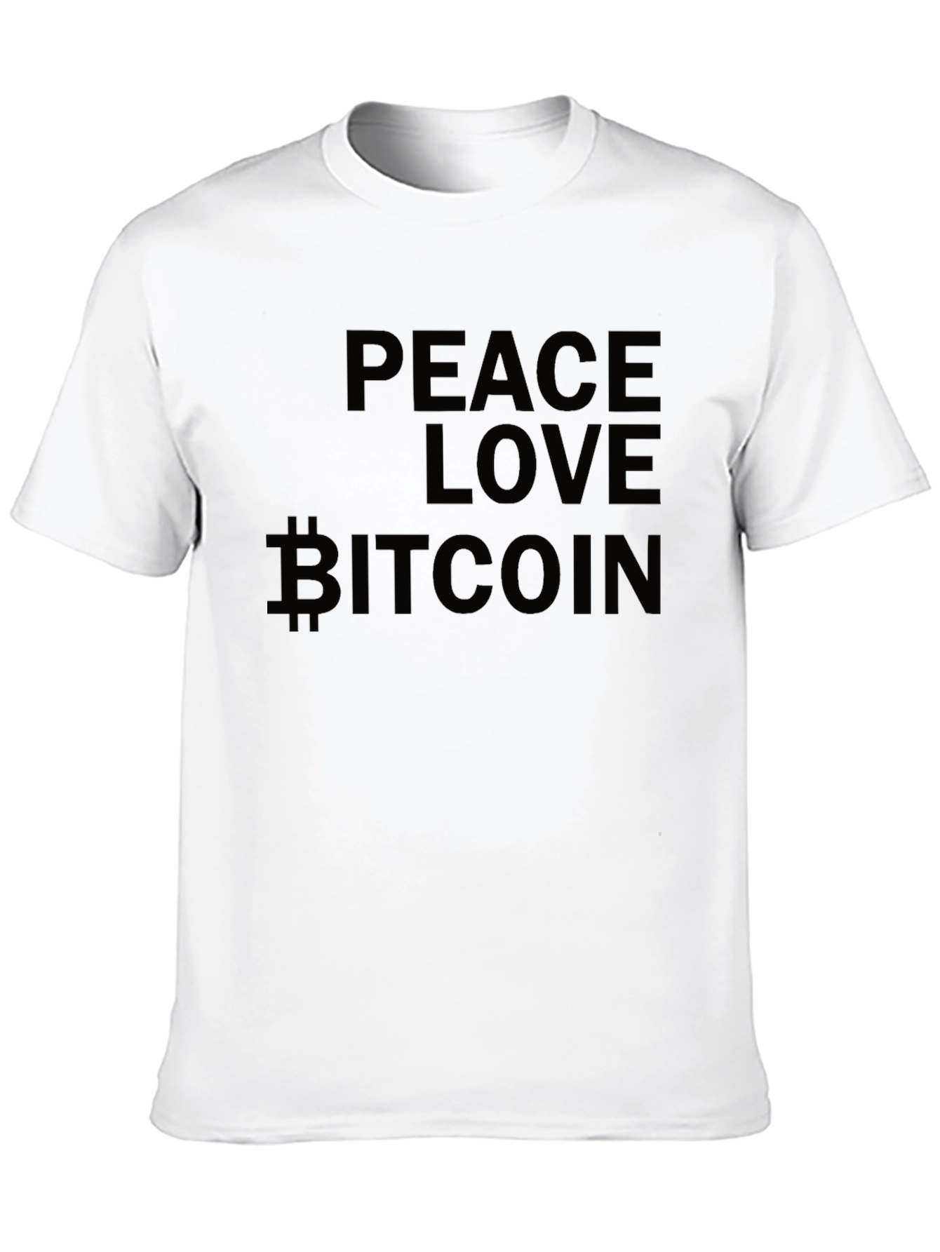 Peace Love Bitcoin Black T-Shirt