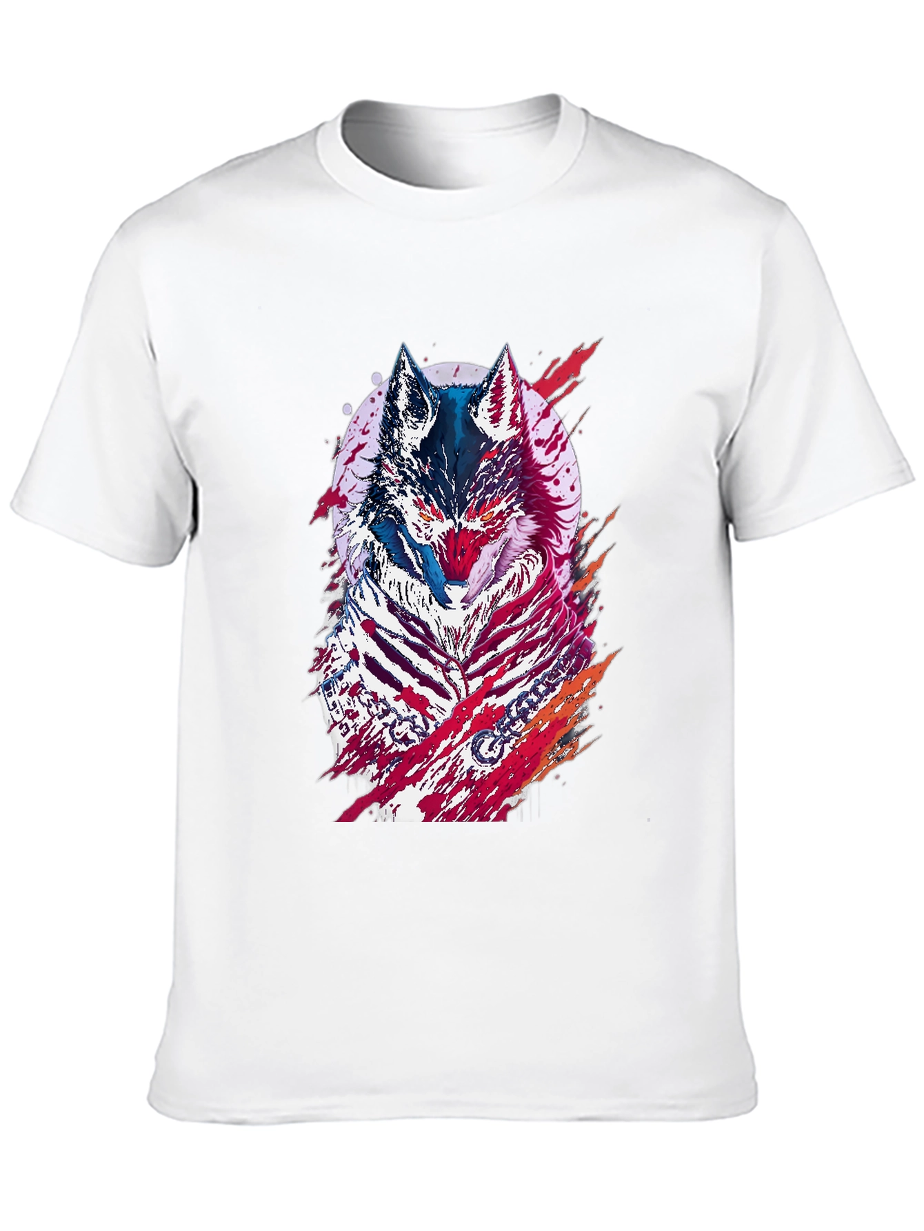 Wolf Graphic Print Black T-Shirt