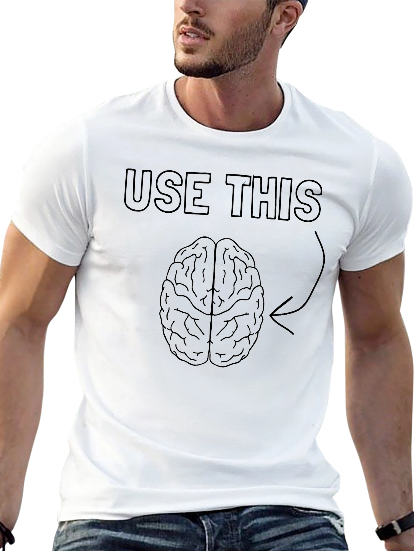Use This Brain T-Shirt Funny Sarcastic Novelty