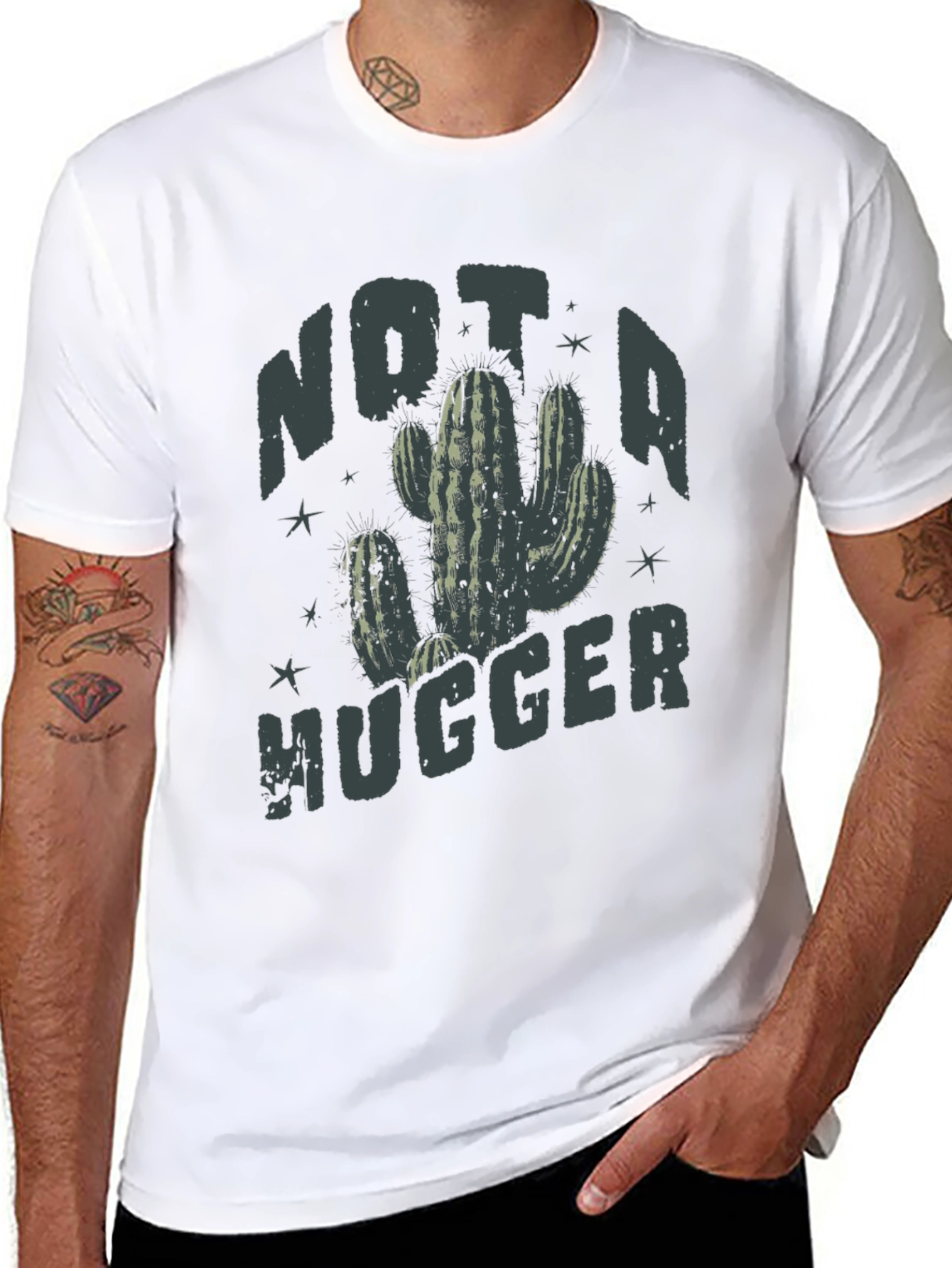 Not a Hugger Cactus Tee