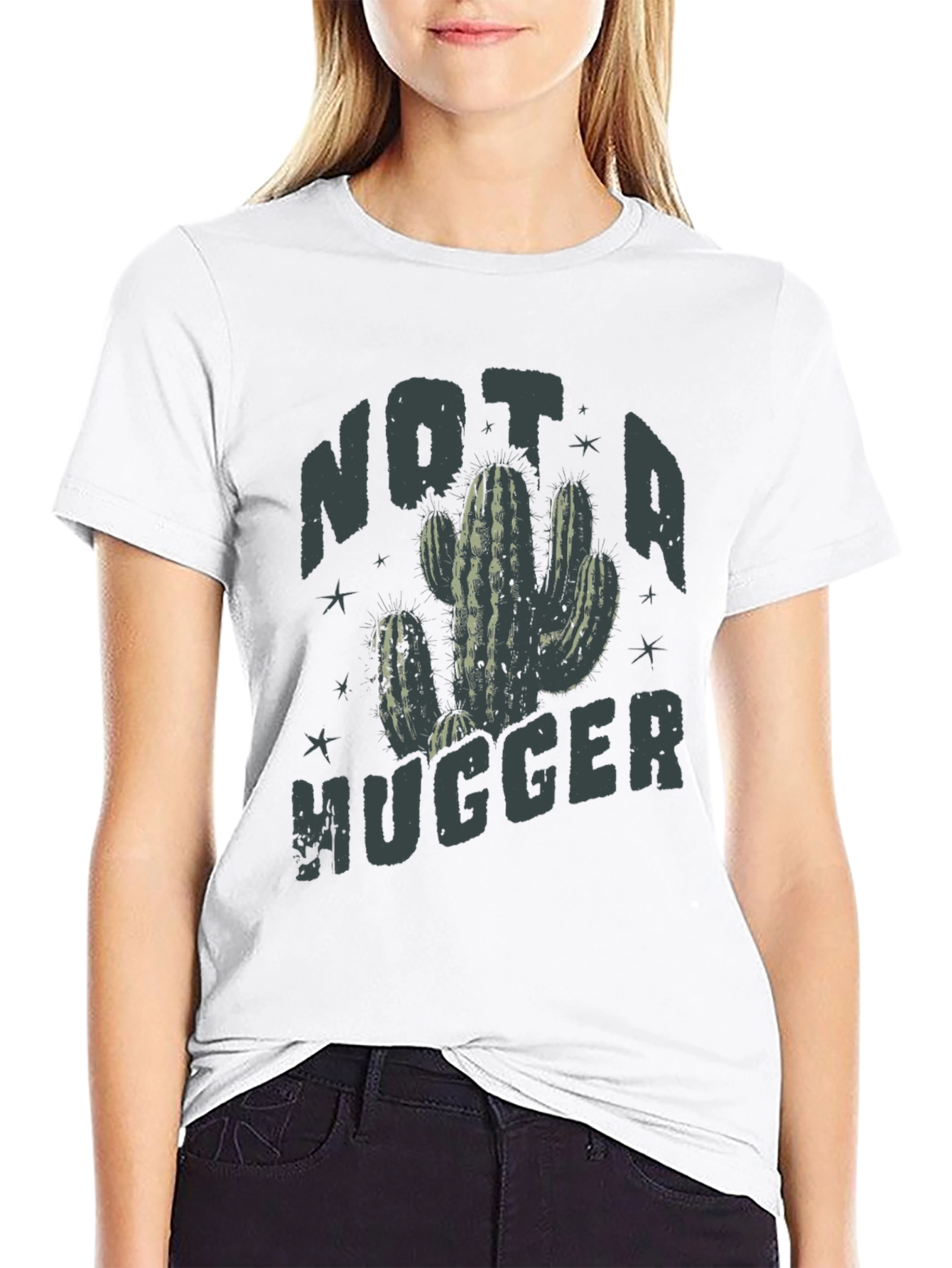 Not a Hugger Cactus Tee