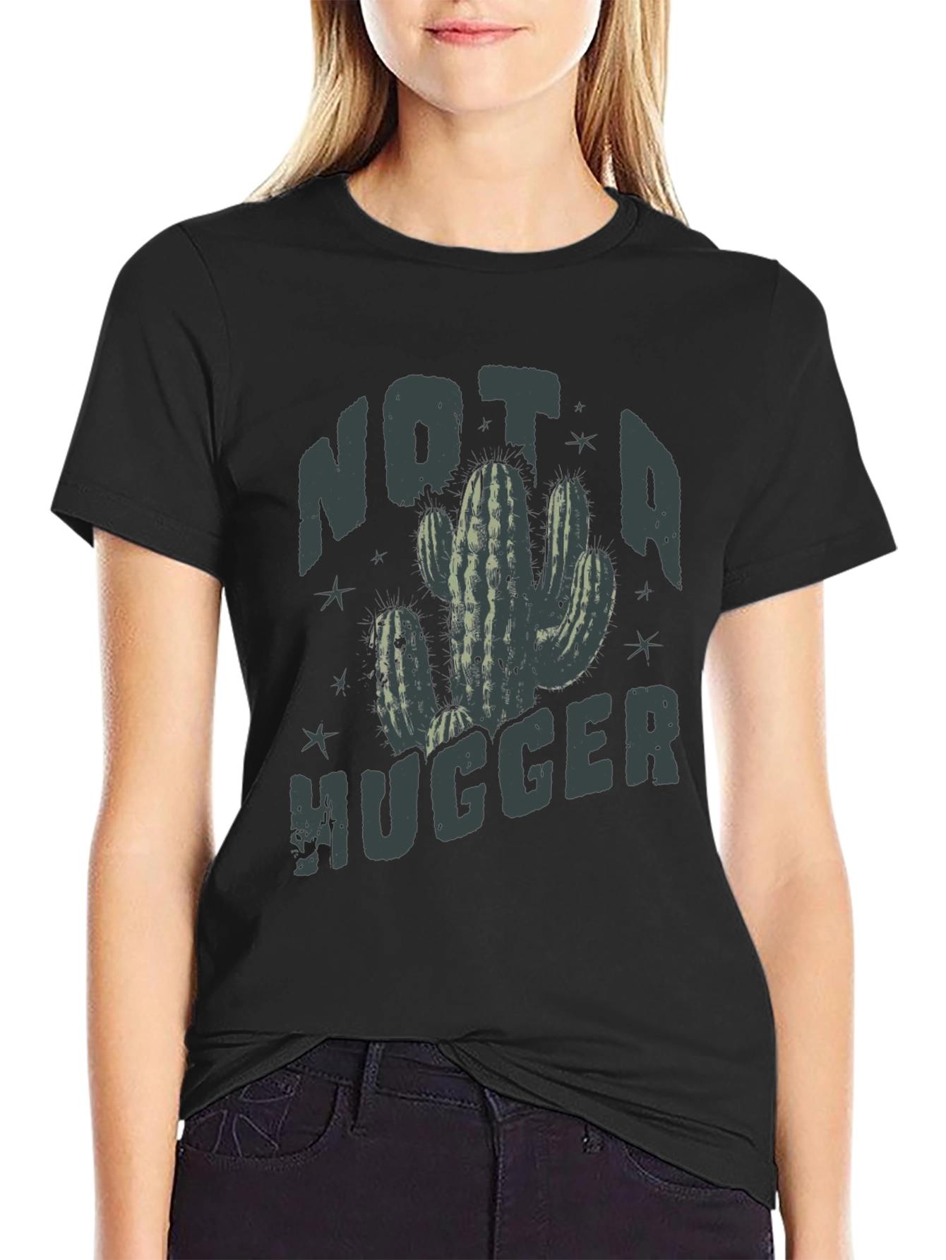 Not a Hugger Cactus Tee