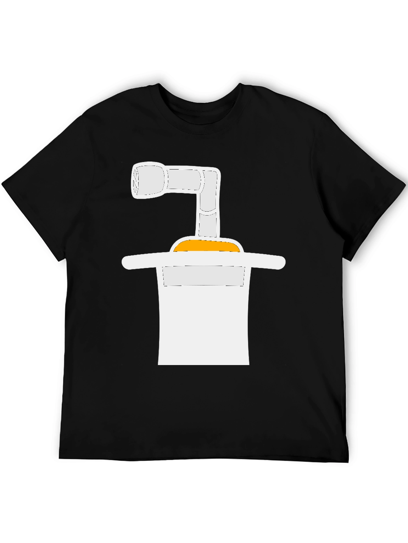 Abstract Graphic Tee - Black Cotton Blend Casual T-Shirt