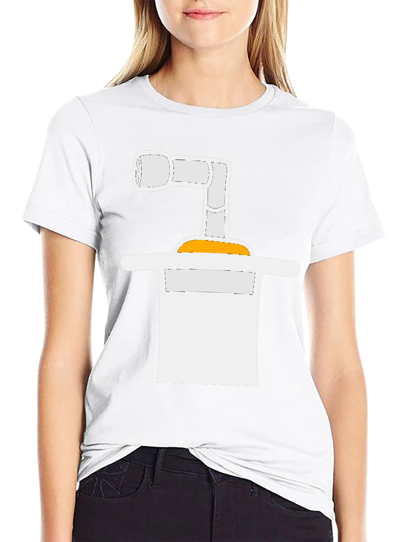 Abstract Graphic Tee - Black Cotton Blend Casual T-Shirt