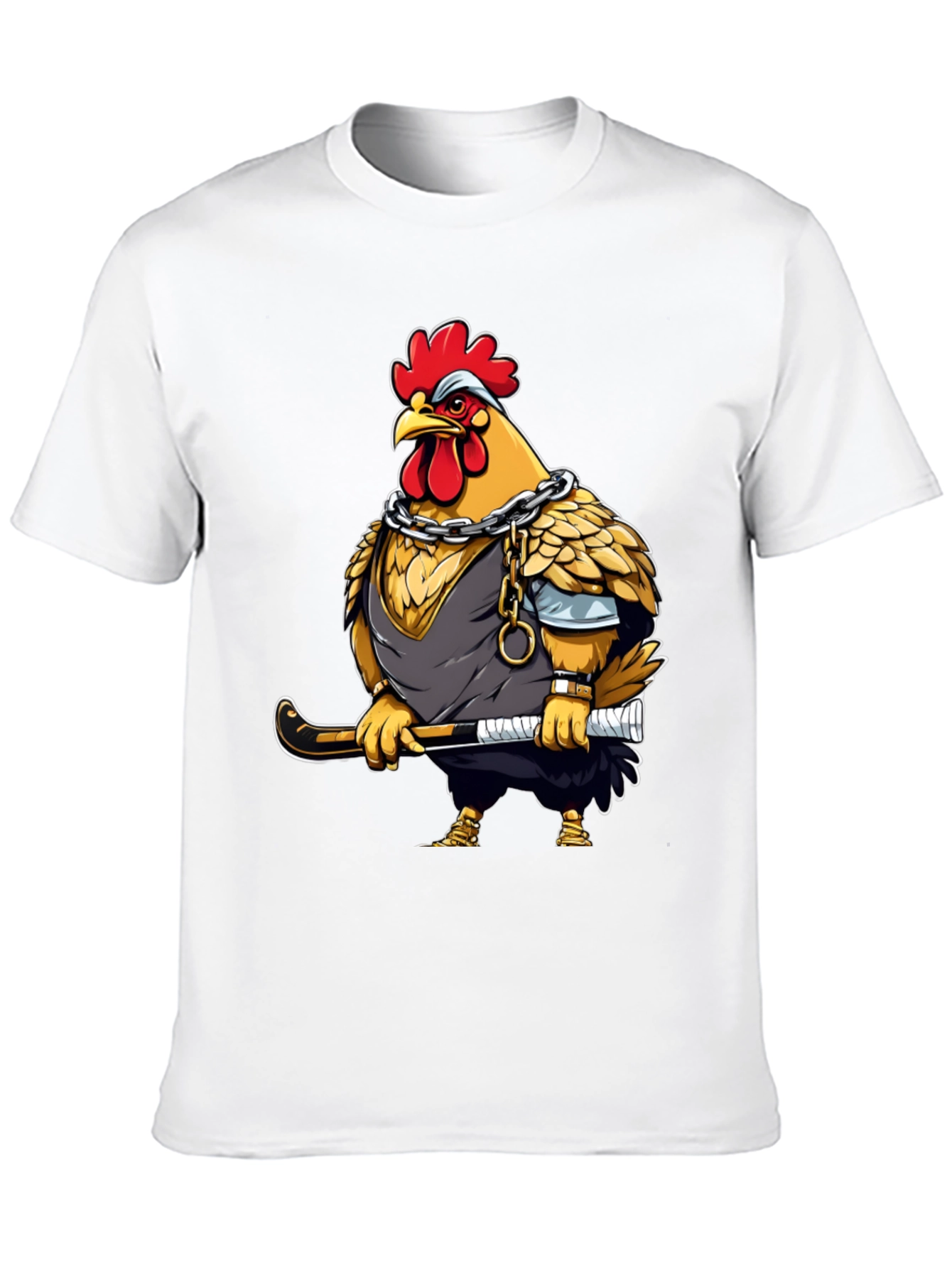 Hockey Chicken T-Shirt - Black Graphic Tee