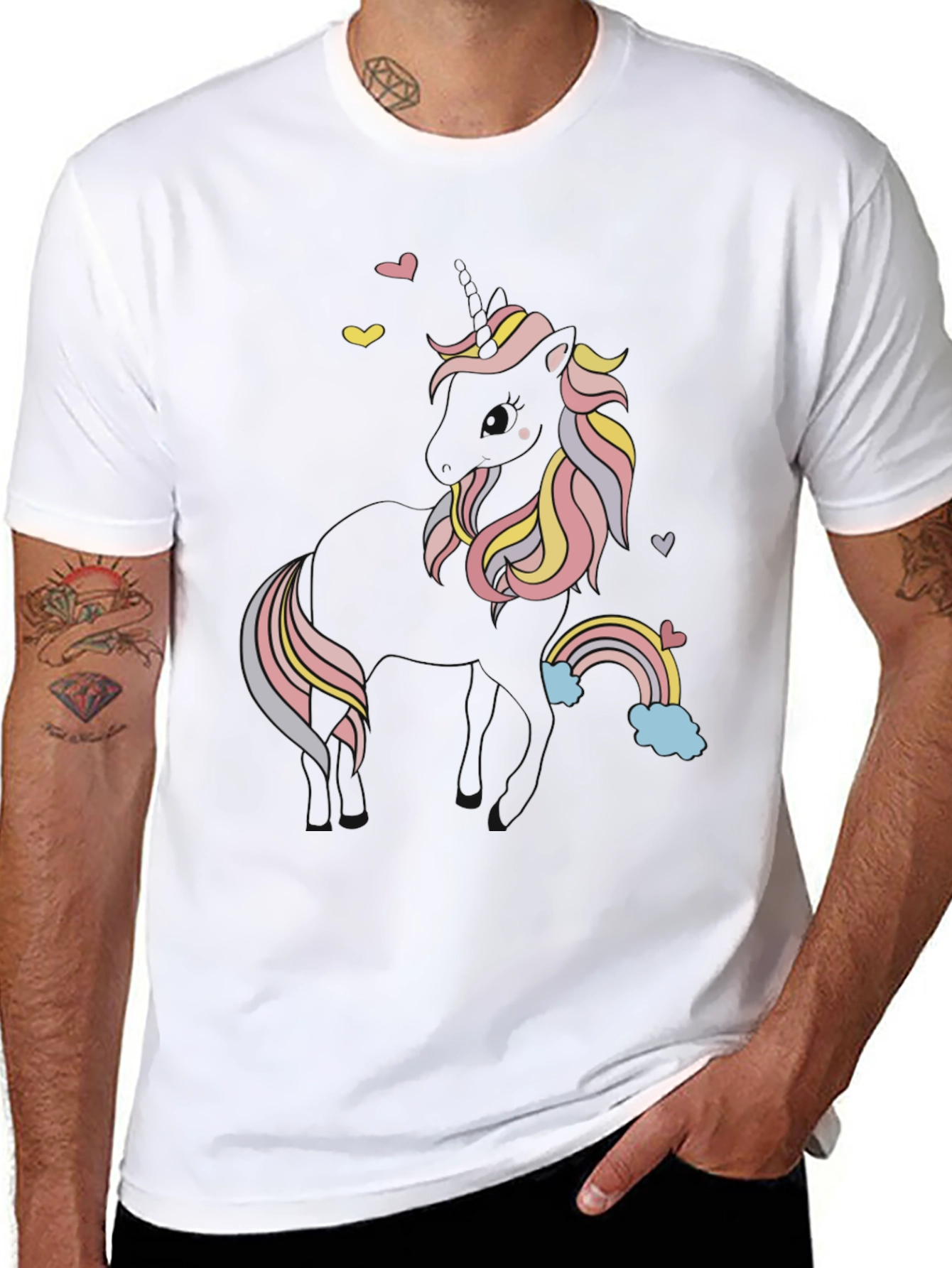 Unicorn Graphic Black Tee Shirt
