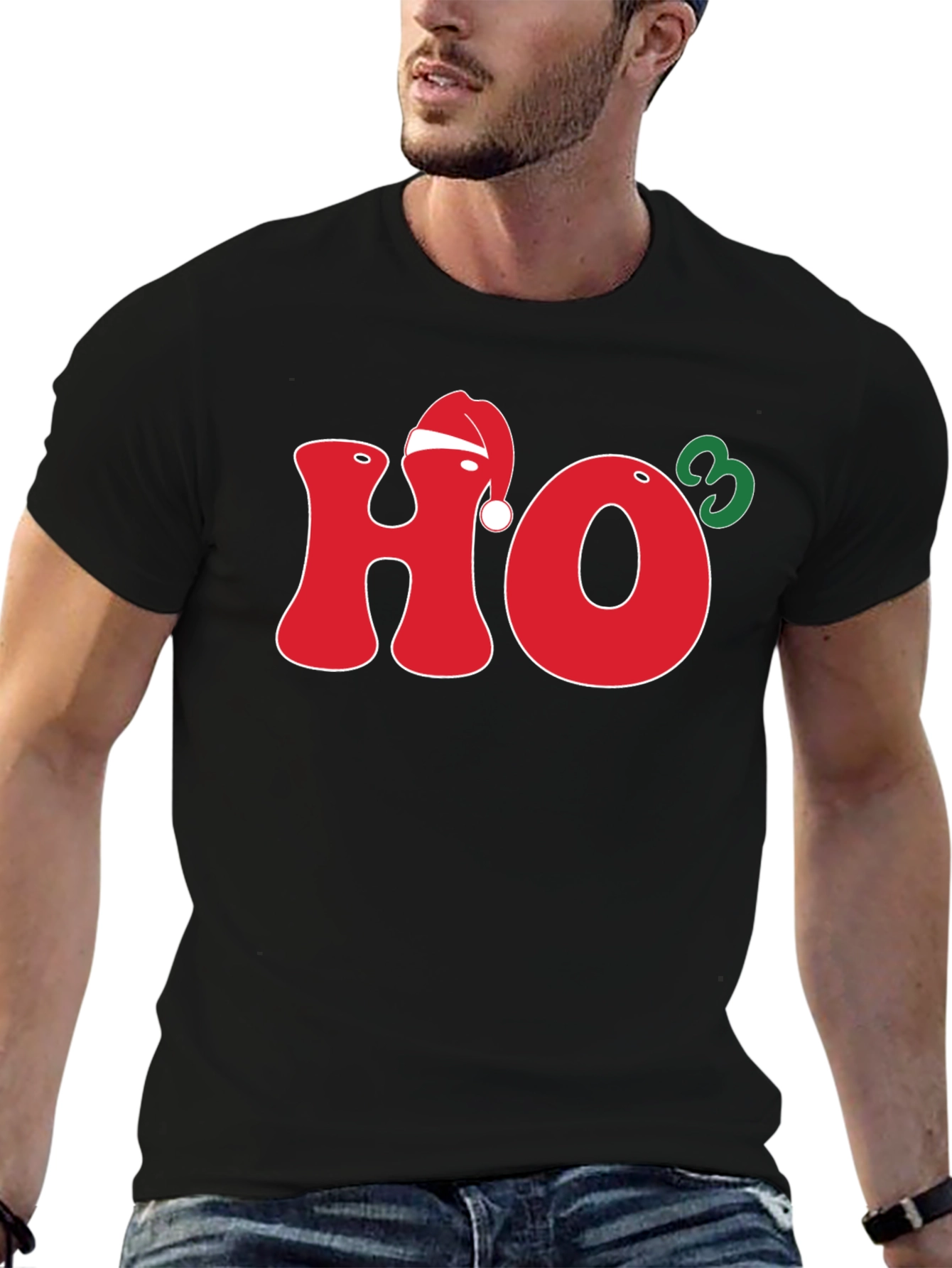 Festive Ho3 Christmas Holiday Graphic T-Shirt