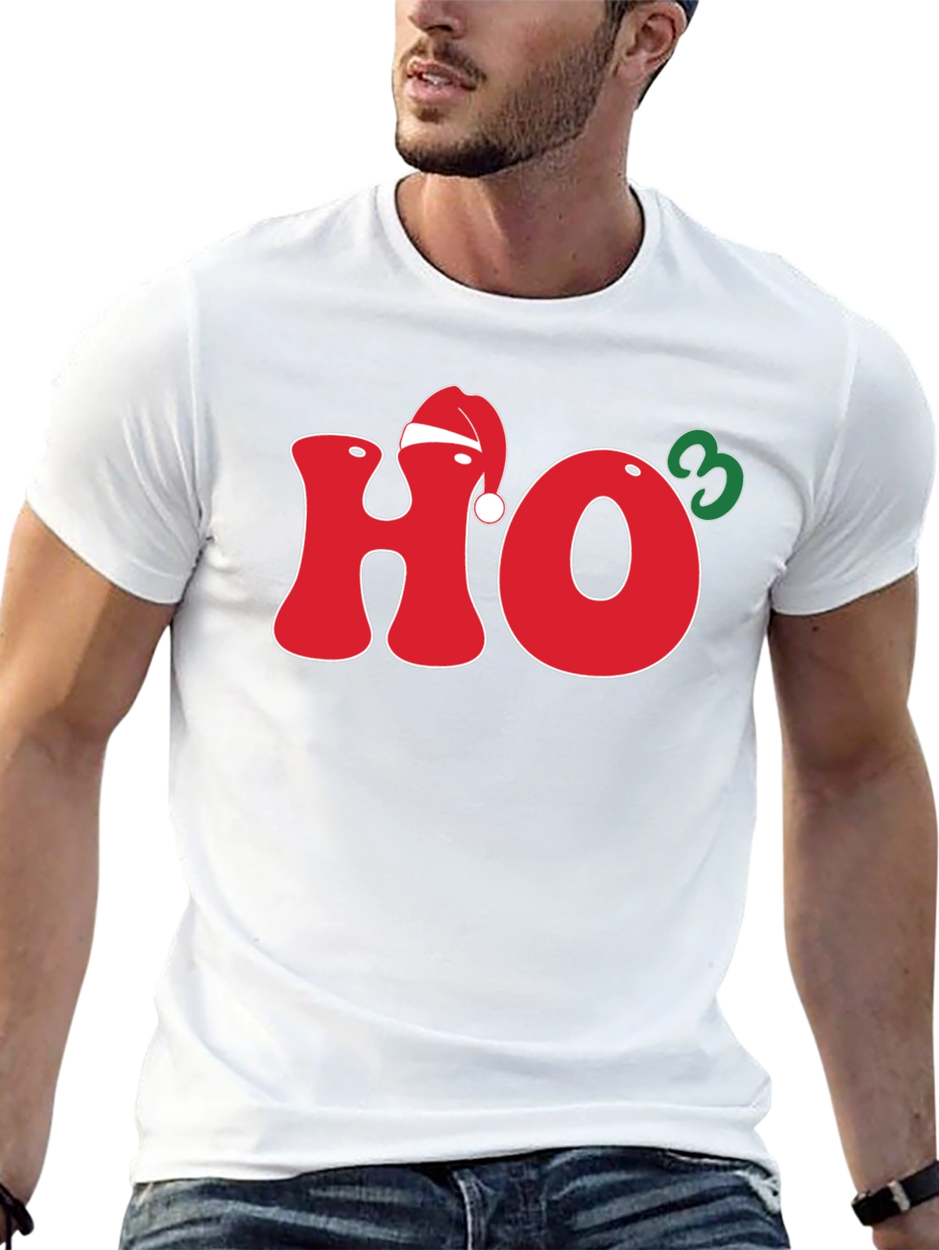 Festive Ho3 Christmas Holiday Graphic T-Shirt