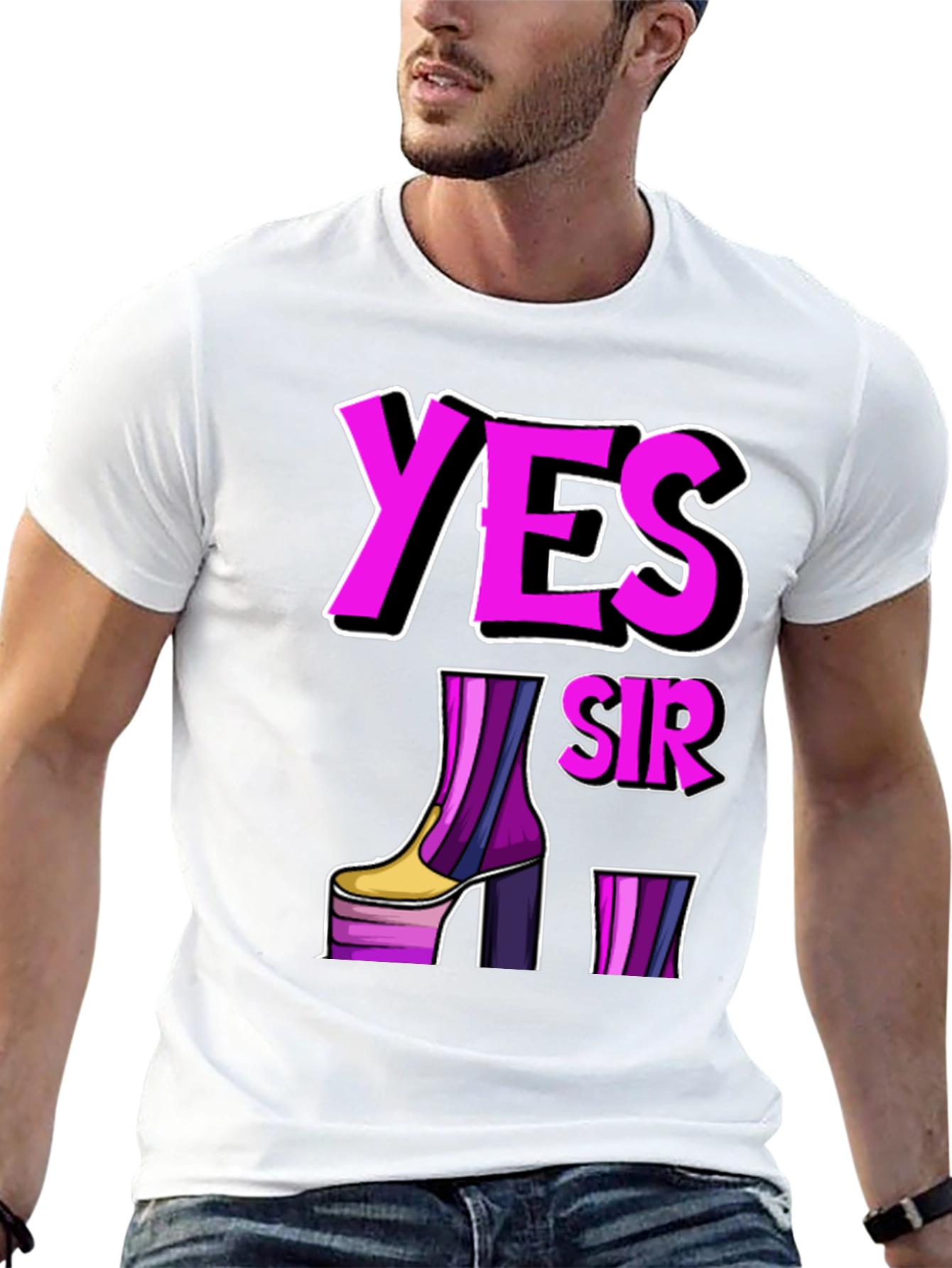 Yes Sir Platform Boot Graphic Tee