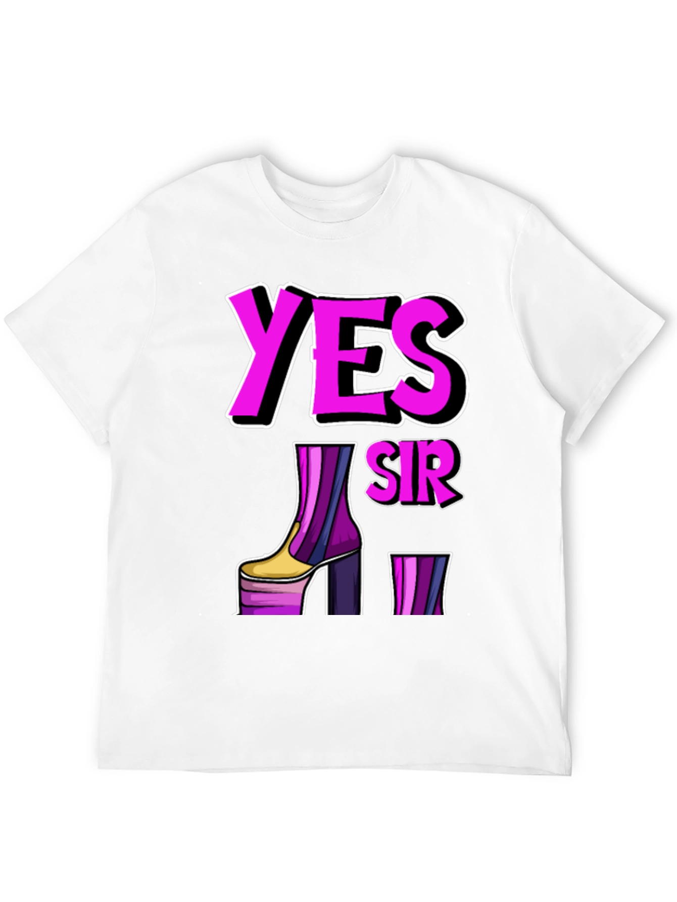 Yes Sir Platform Boot Graphic Tee