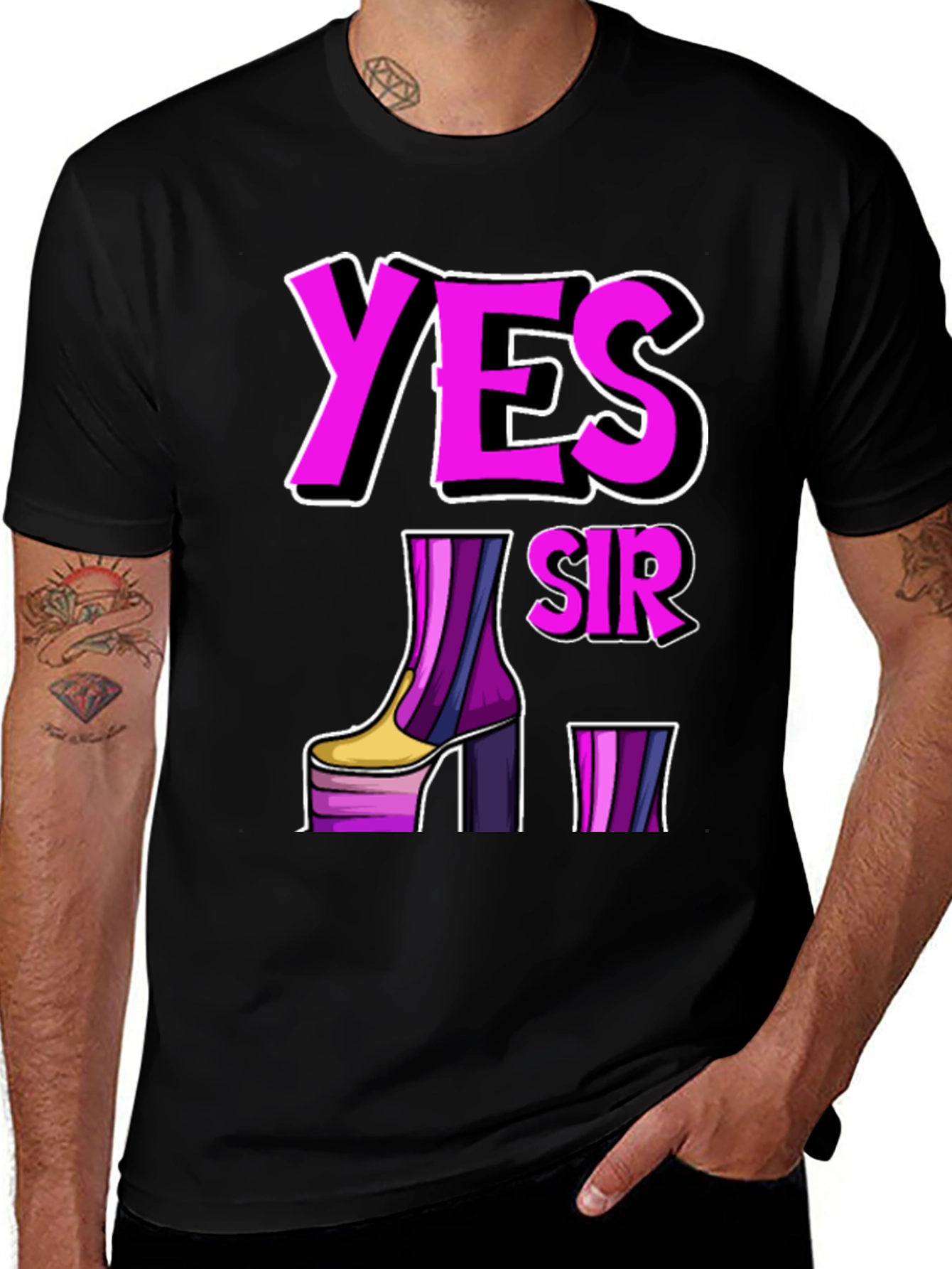 Yes Sir Platform Boot Graphic Tee