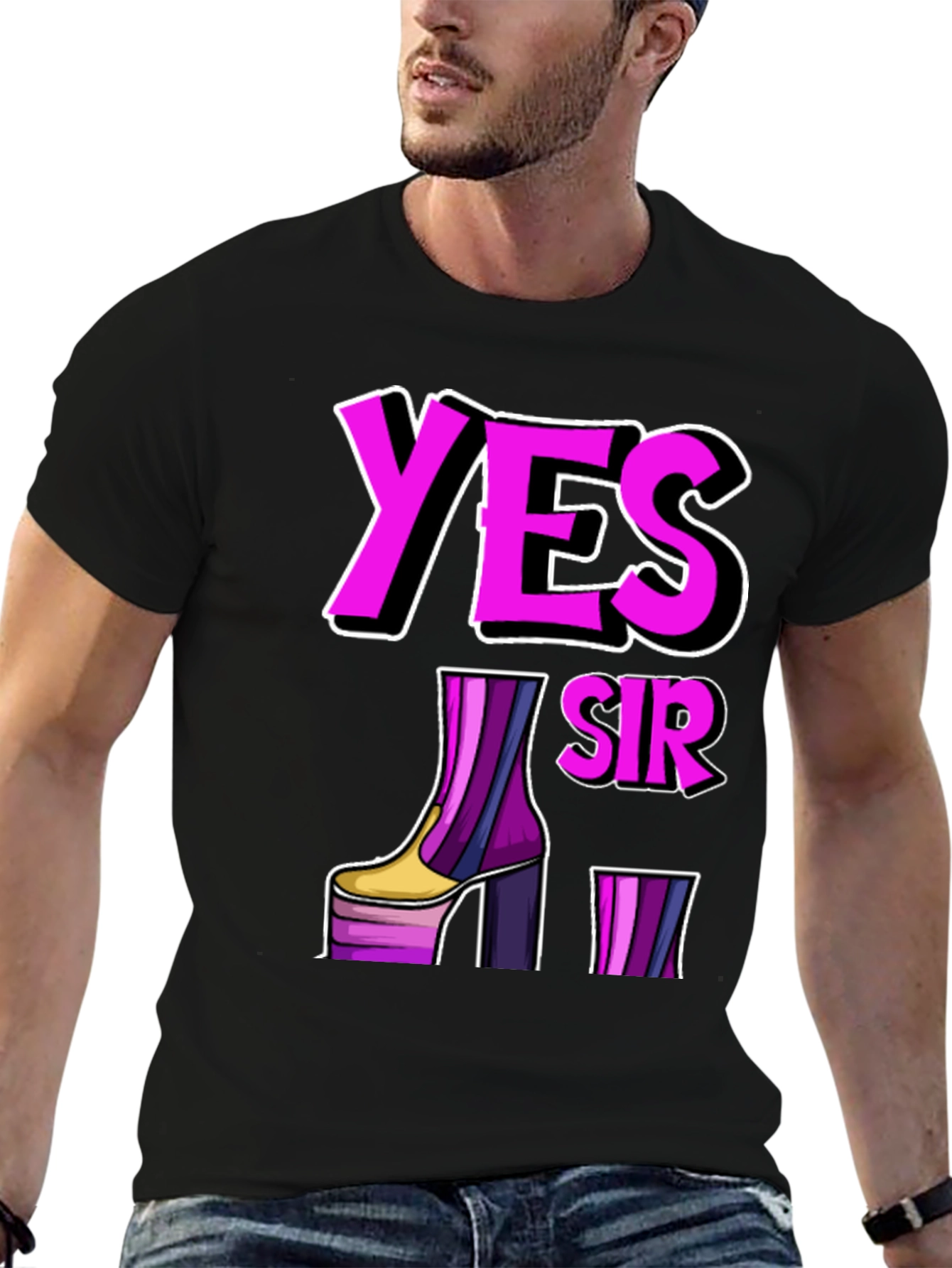 Yes Sir Platform Boot Graphic Tee