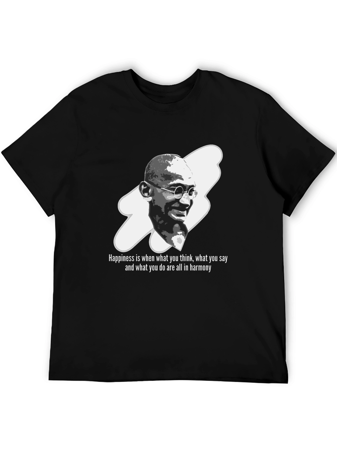 Gandhi Quote Graphic Black T-Shirt
