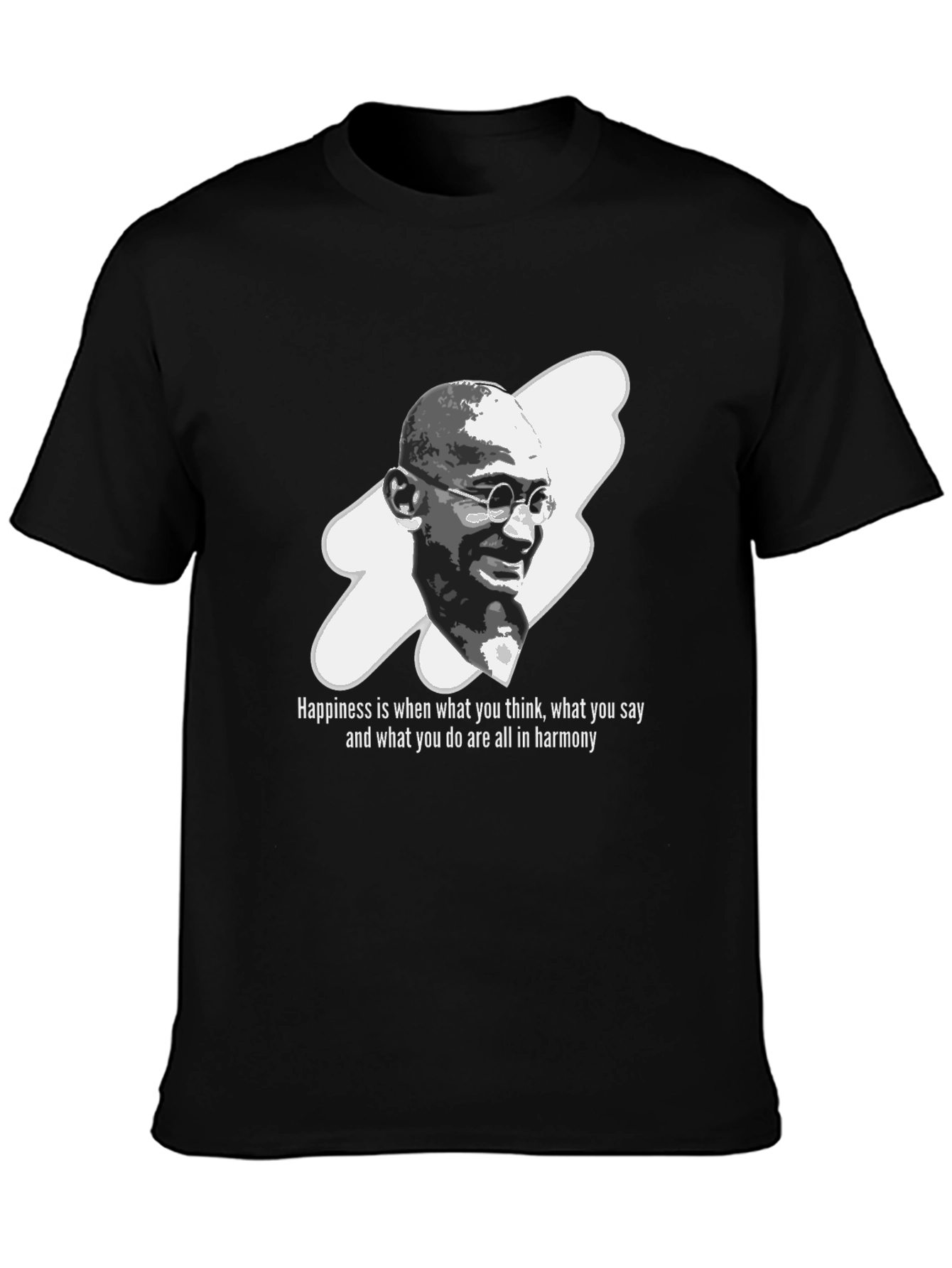 Gandhi Quote Graphic Black T-Shirt