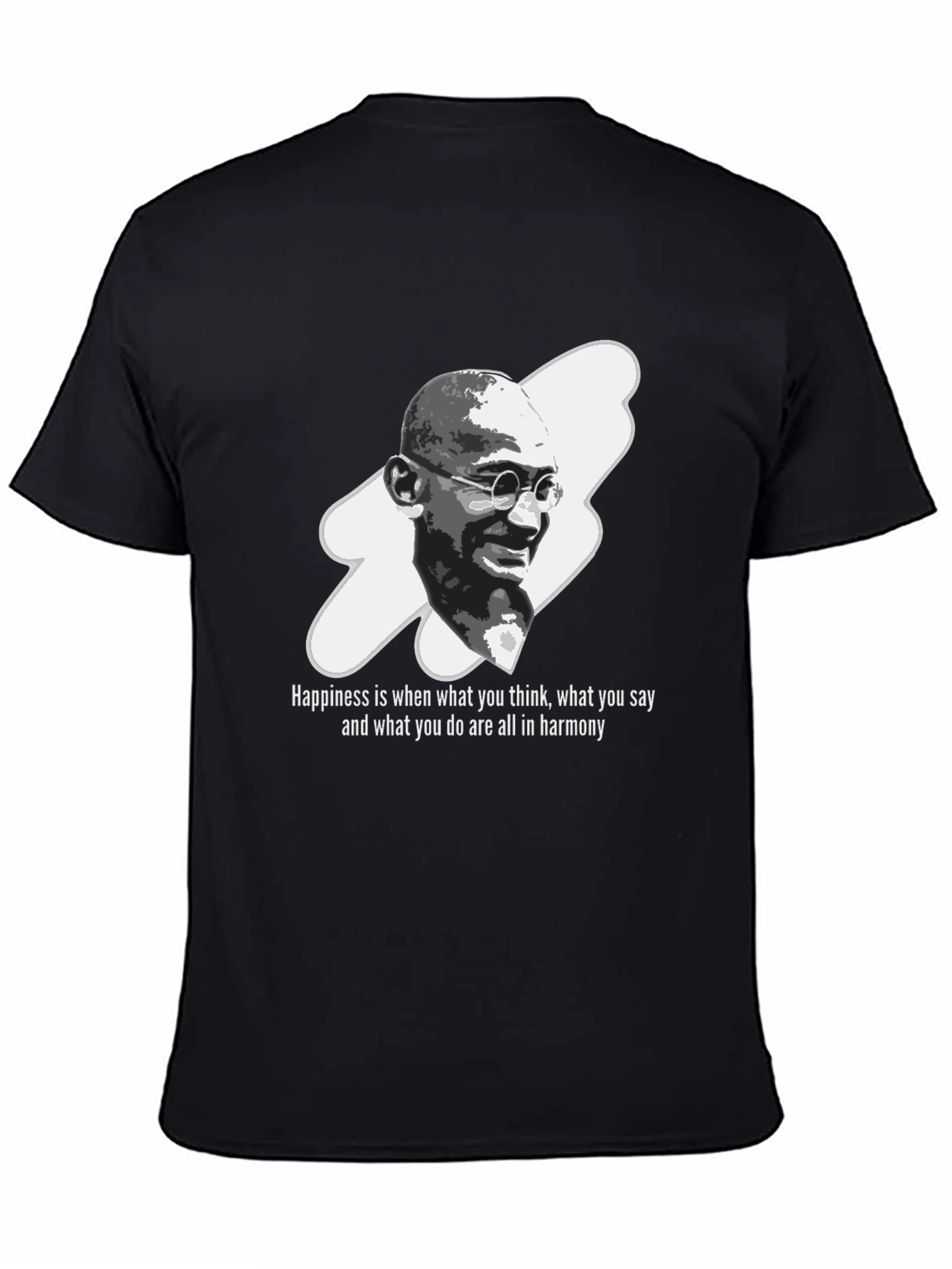 Gandhi Quote Graphic Black T-Shirt