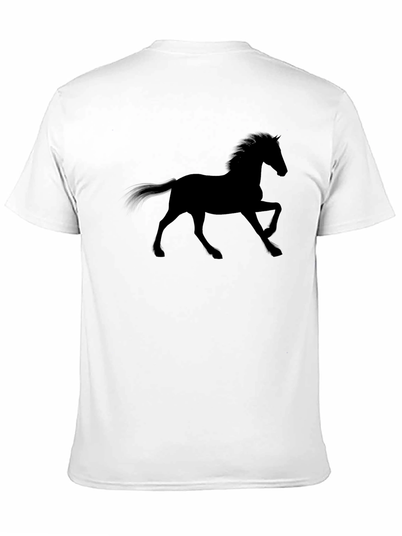 Mens Black Horse Silhouette Graphic Tee