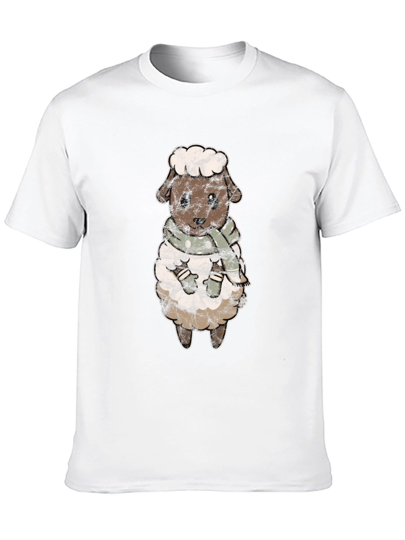 Cute Sheep Scarf T-Shirt