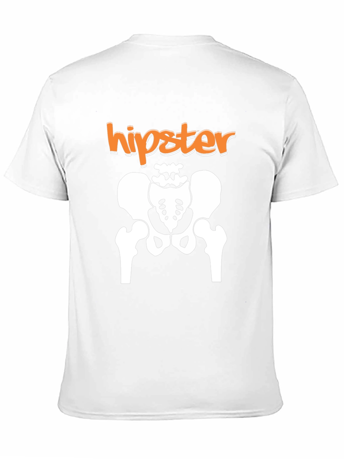 Hipster Skeleton Hip Bone Black T-Shirt