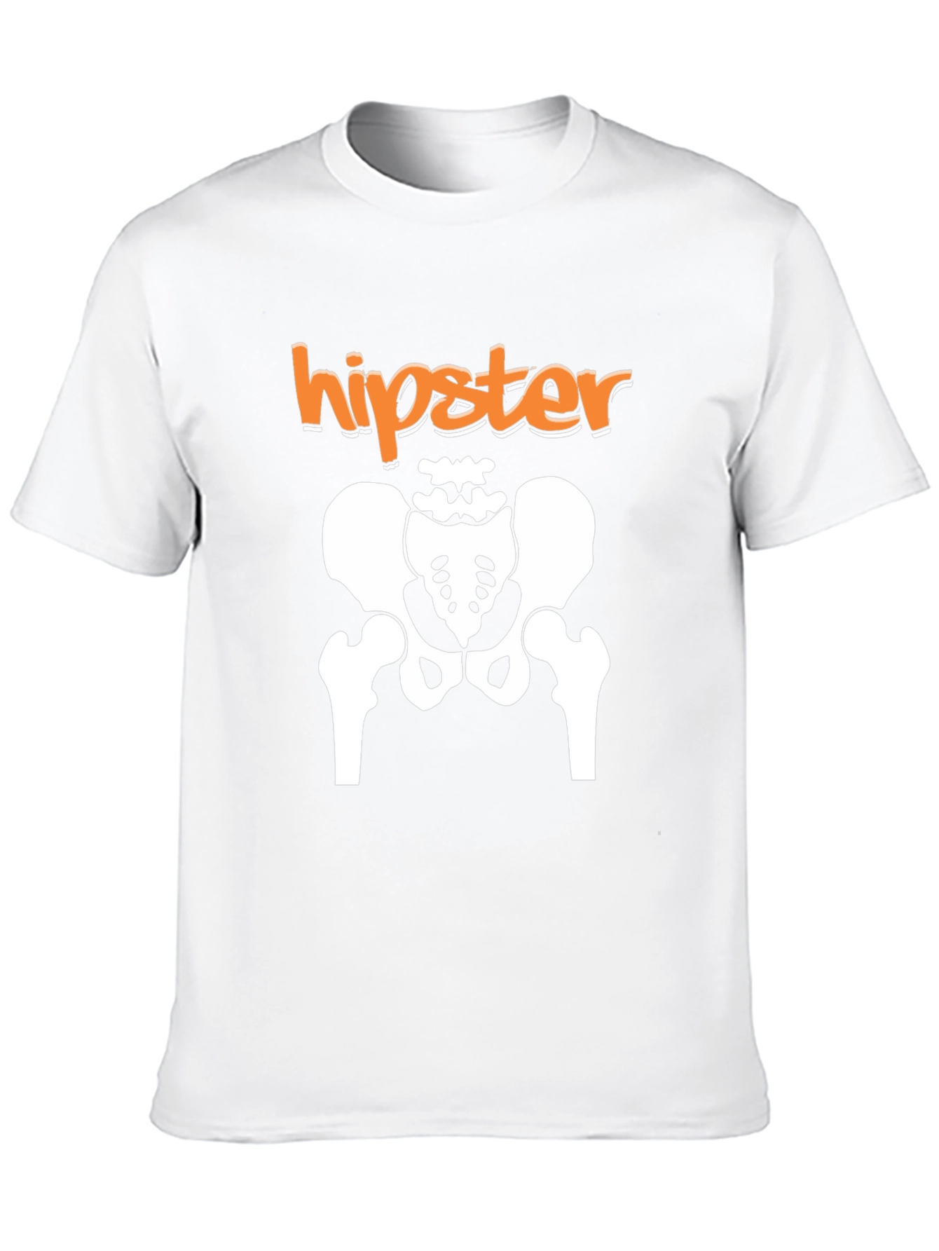 Hipster Skeleton Hip Bone Black T-Shirt