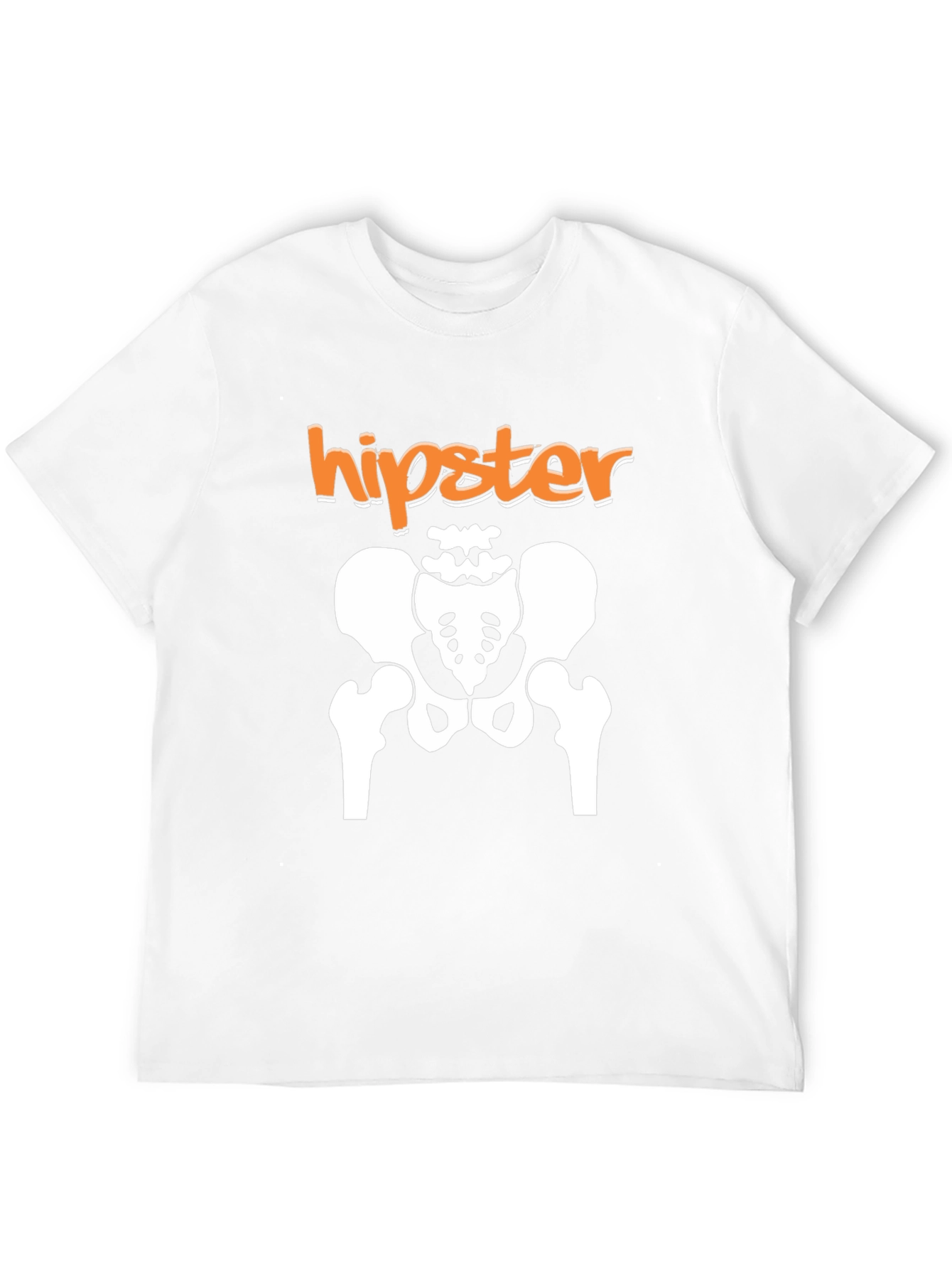 Hipster Skeleton Hip Bone Black T-Shirt