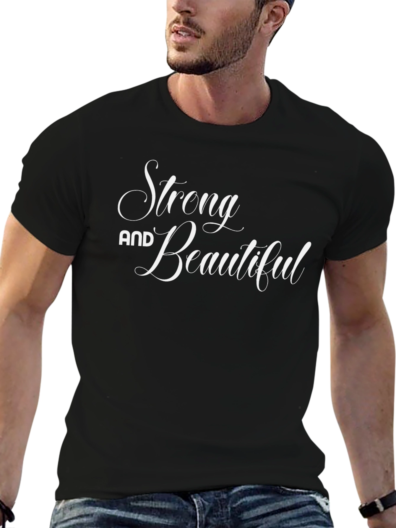 Strong & Beautiful Graphic Tee - Black