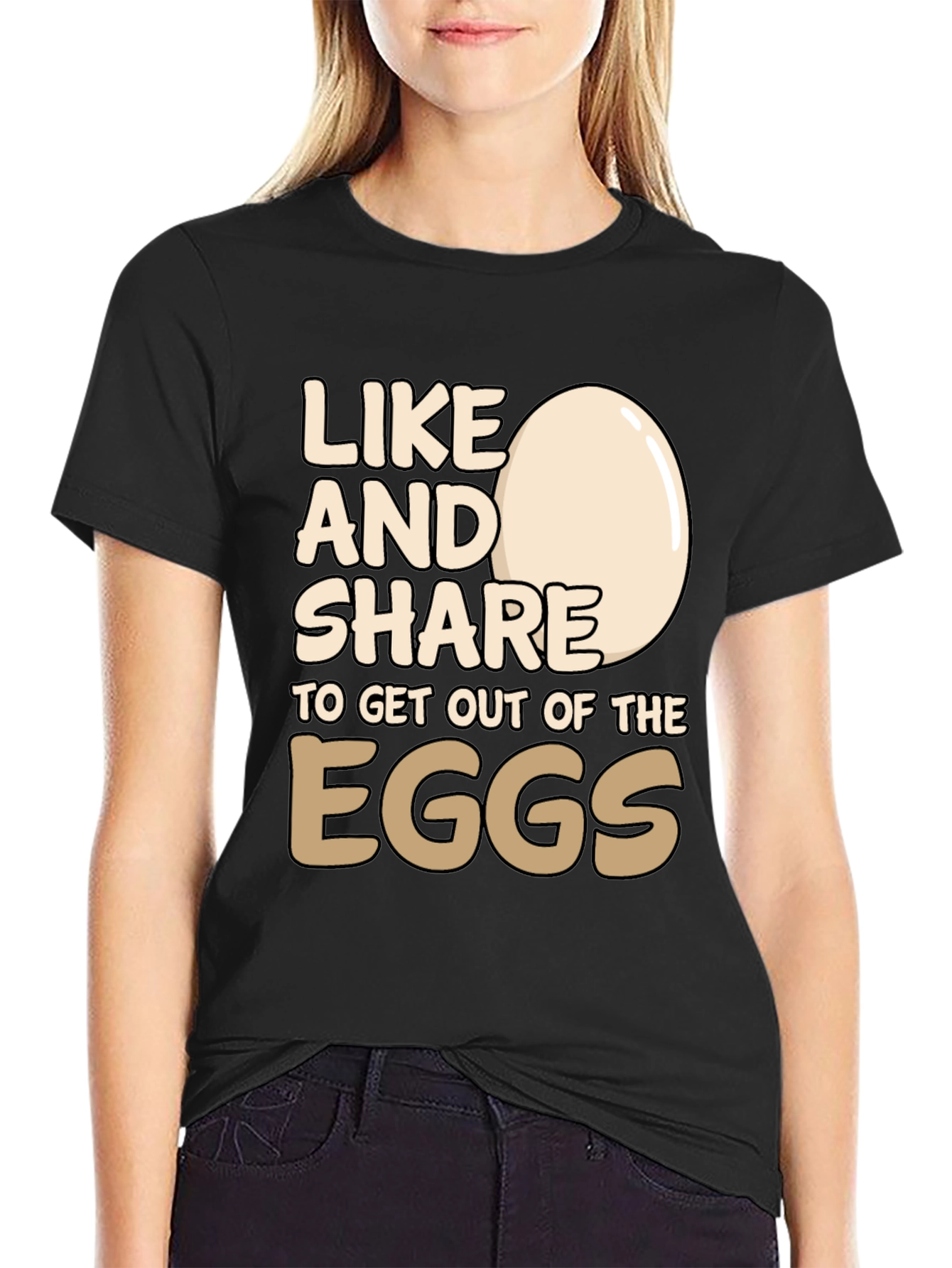 Like & Share Egg T-Shirt - Funny Graphic Tee