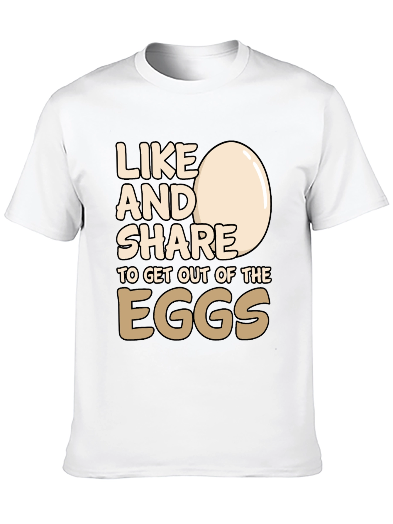 Like & Share Egg T-Shirt - Funny Graphic Tee