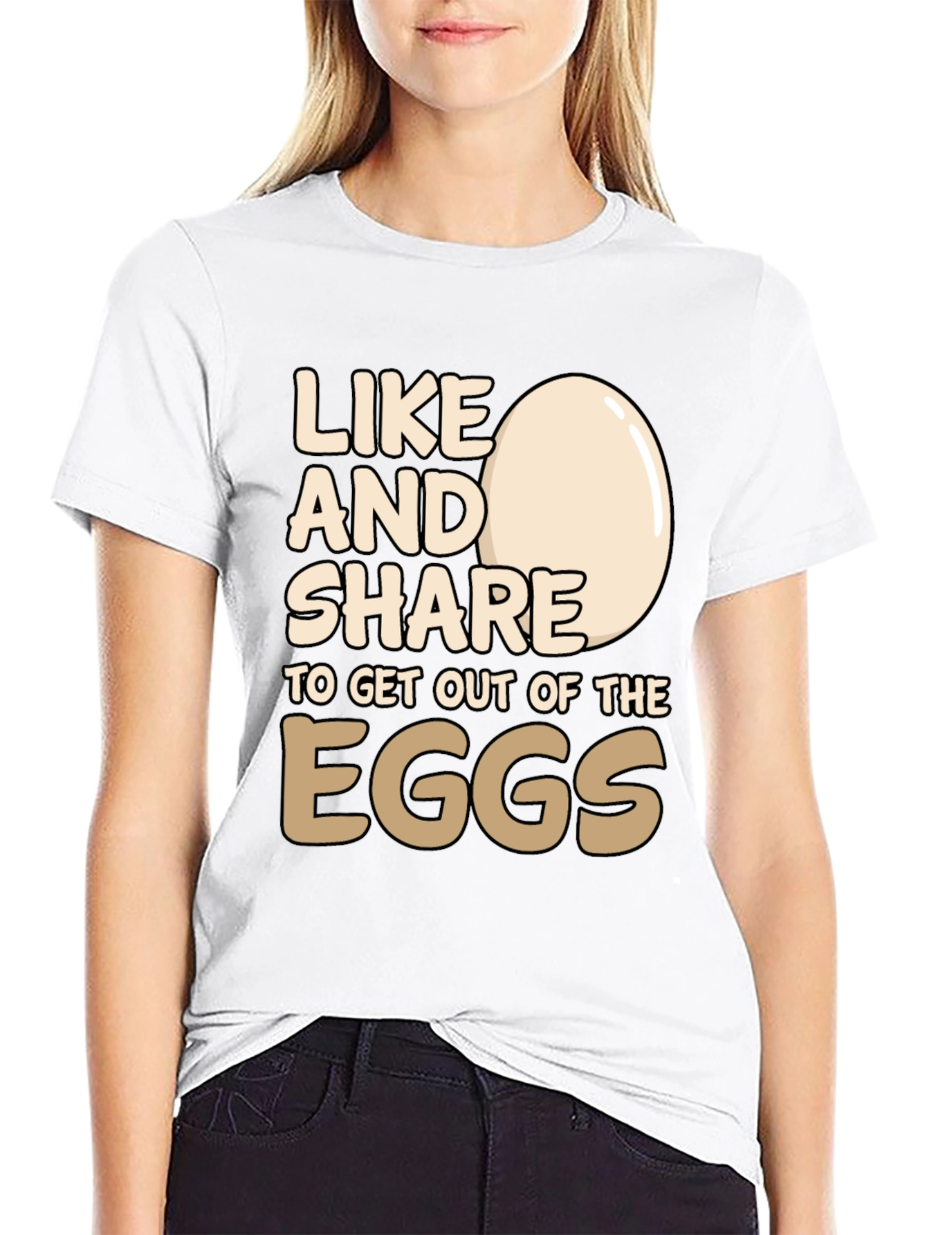 Like & Share Egg T-Shirt - Funny Graphic Tee