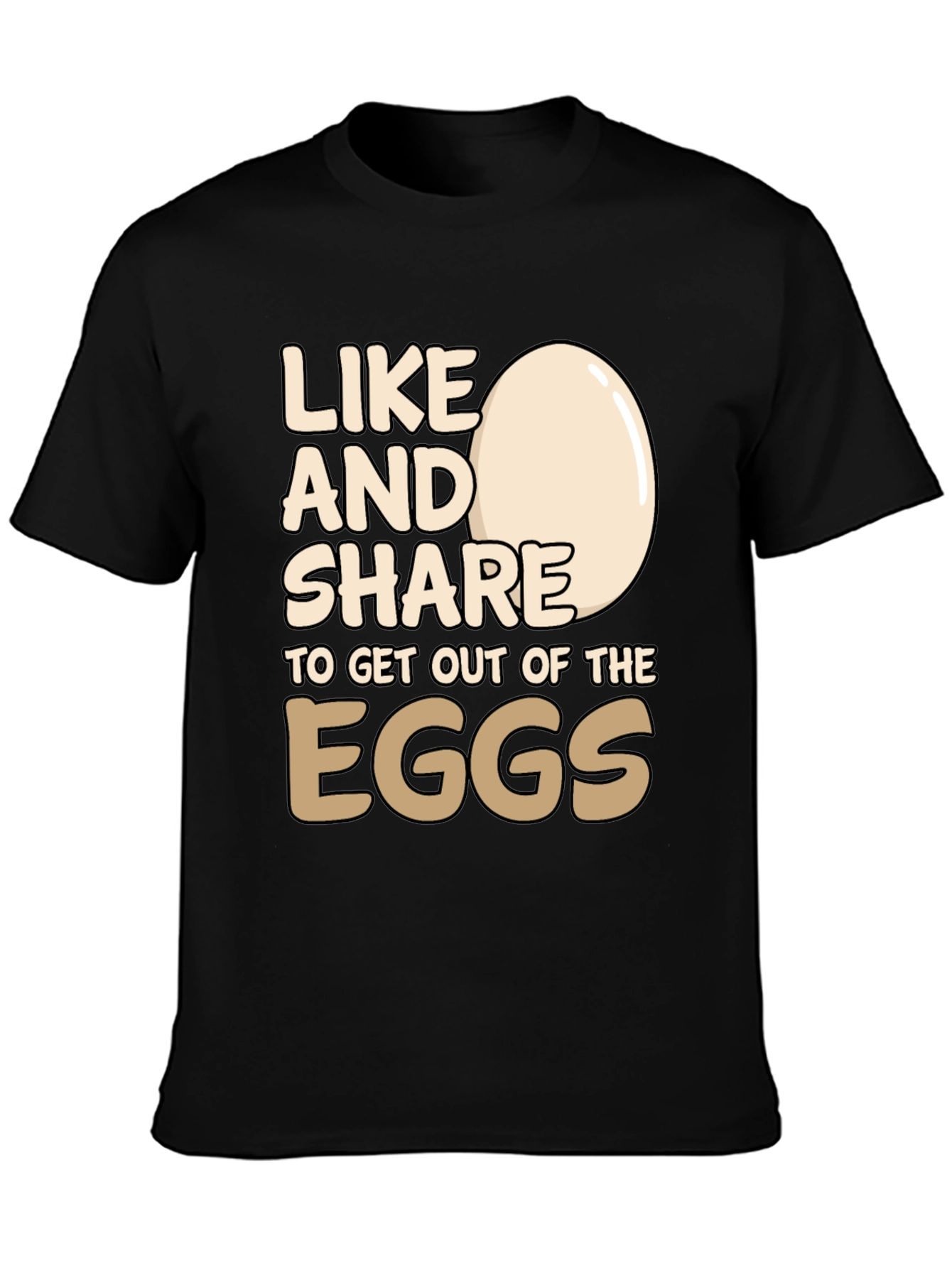 Like & Share Egg T-Shirt - Funny Graphic Tee